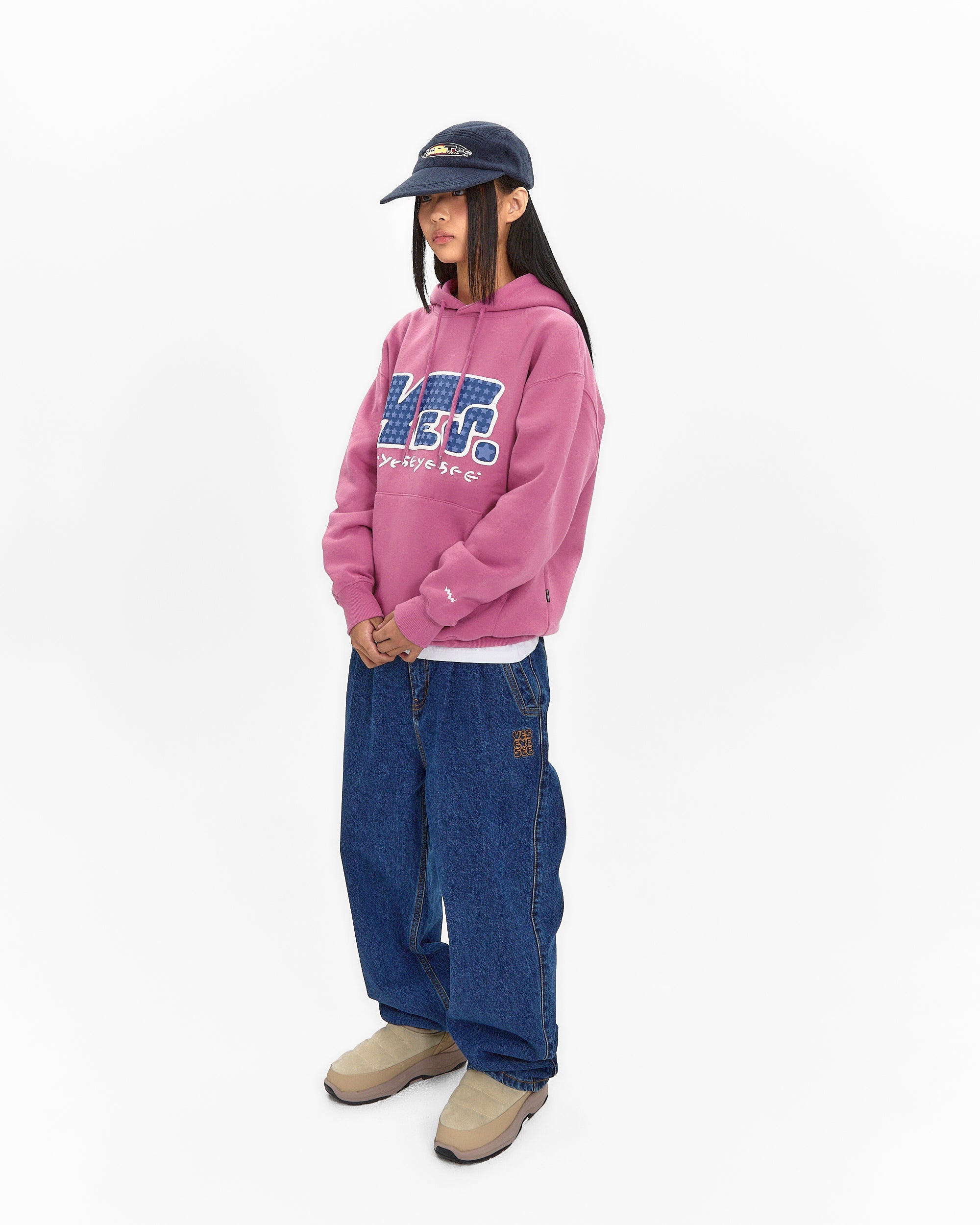 yeseyesee - Y.E.S Star Logo Hoodie (Pink) product image 8 | TRAB K-Fashion Australia
