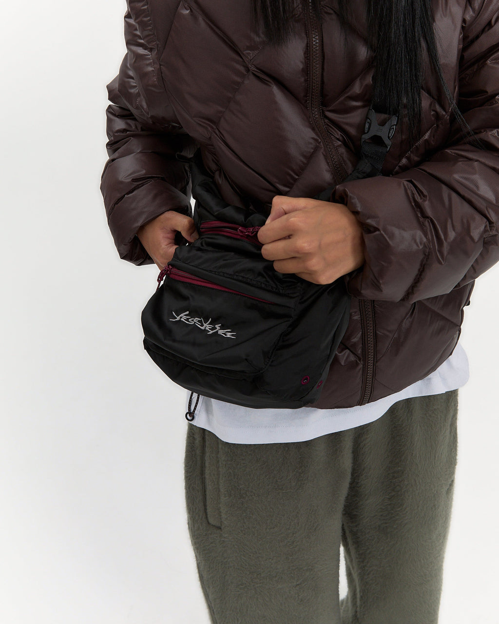 yeseyesee - Y.E.S Roll Top Cross Bag (Black) product image 12 | TRAB K-Fashion Australia