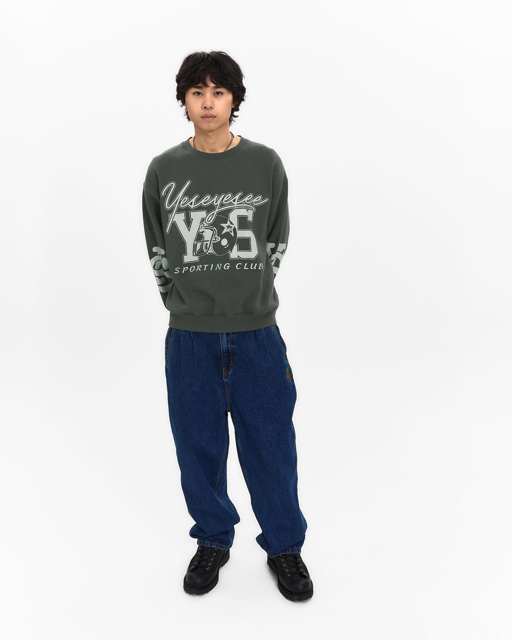 yeseyesee - Y.E.S Sporting Club Sweatshirt (Khaki) product image 7 | TRAB K-Fashion Australia