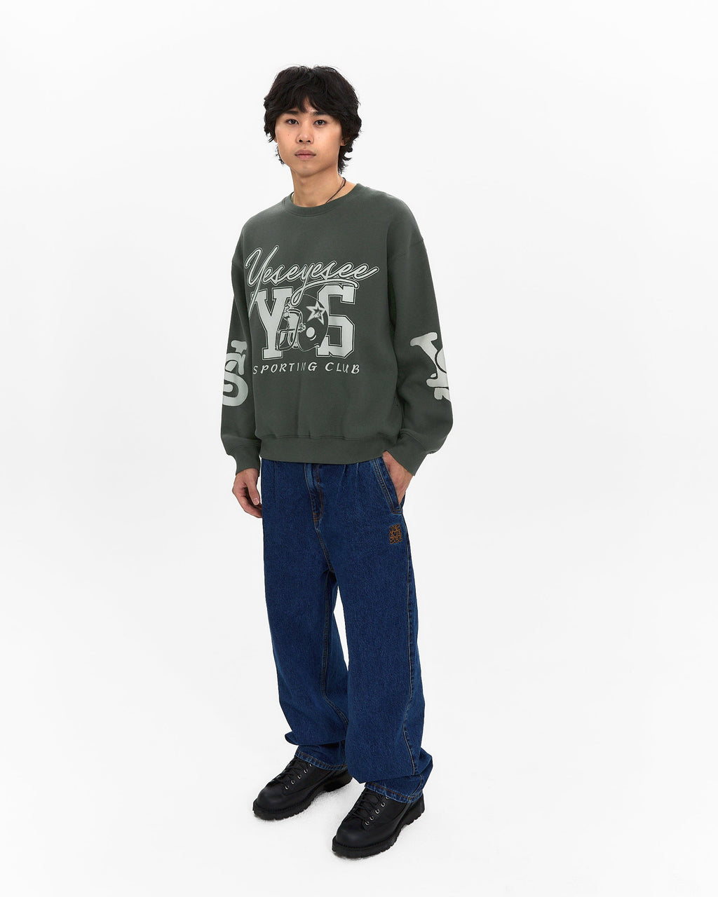 yeseyesee - Y.E.S Sporting Club Sweatshirt (Khaki) product image 8 | TRAB K-Fashion Australia