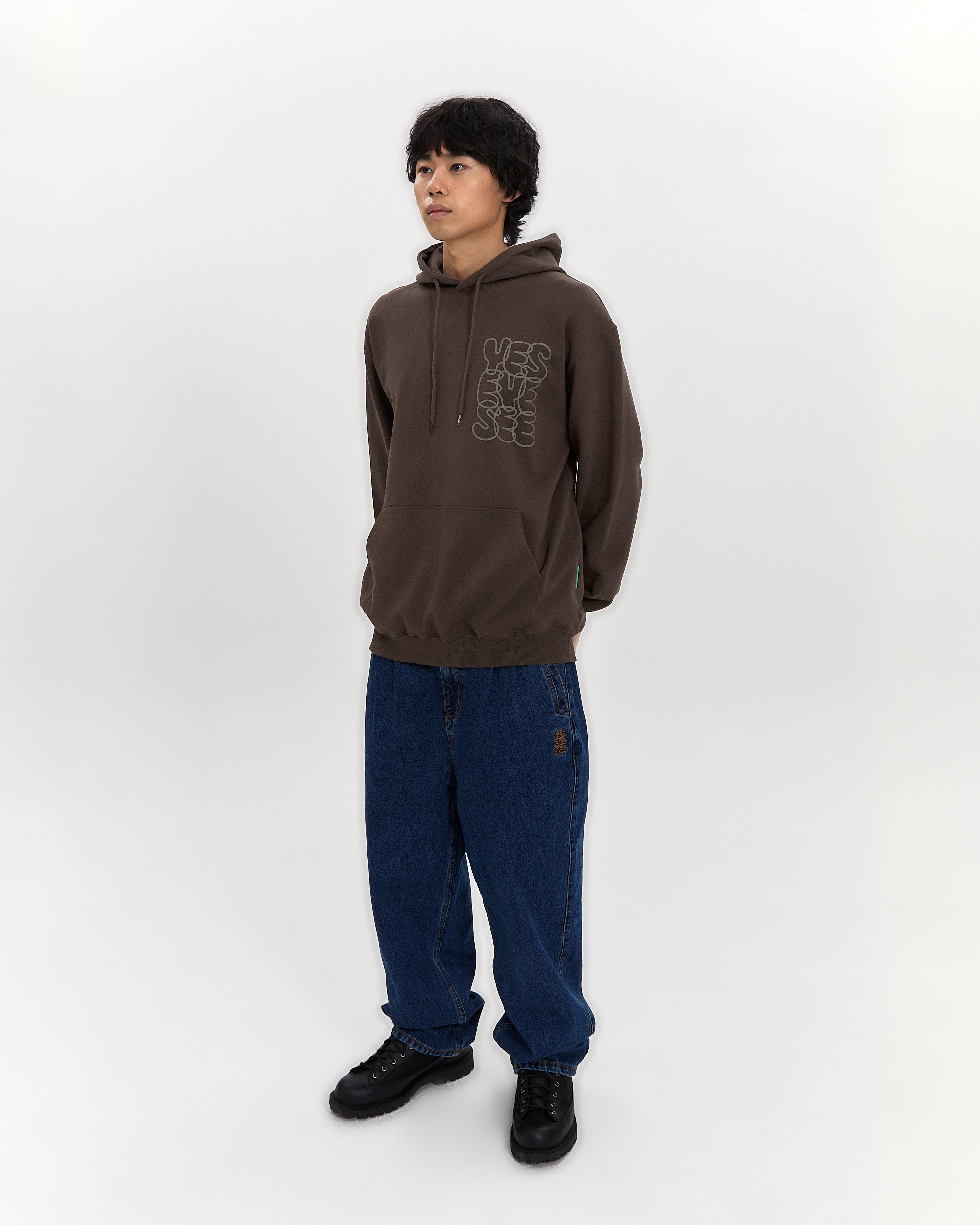 yeseyesee - C-Logo Hoodie (Dark Brown) product image 8 | TRAB K-Fashion Australia