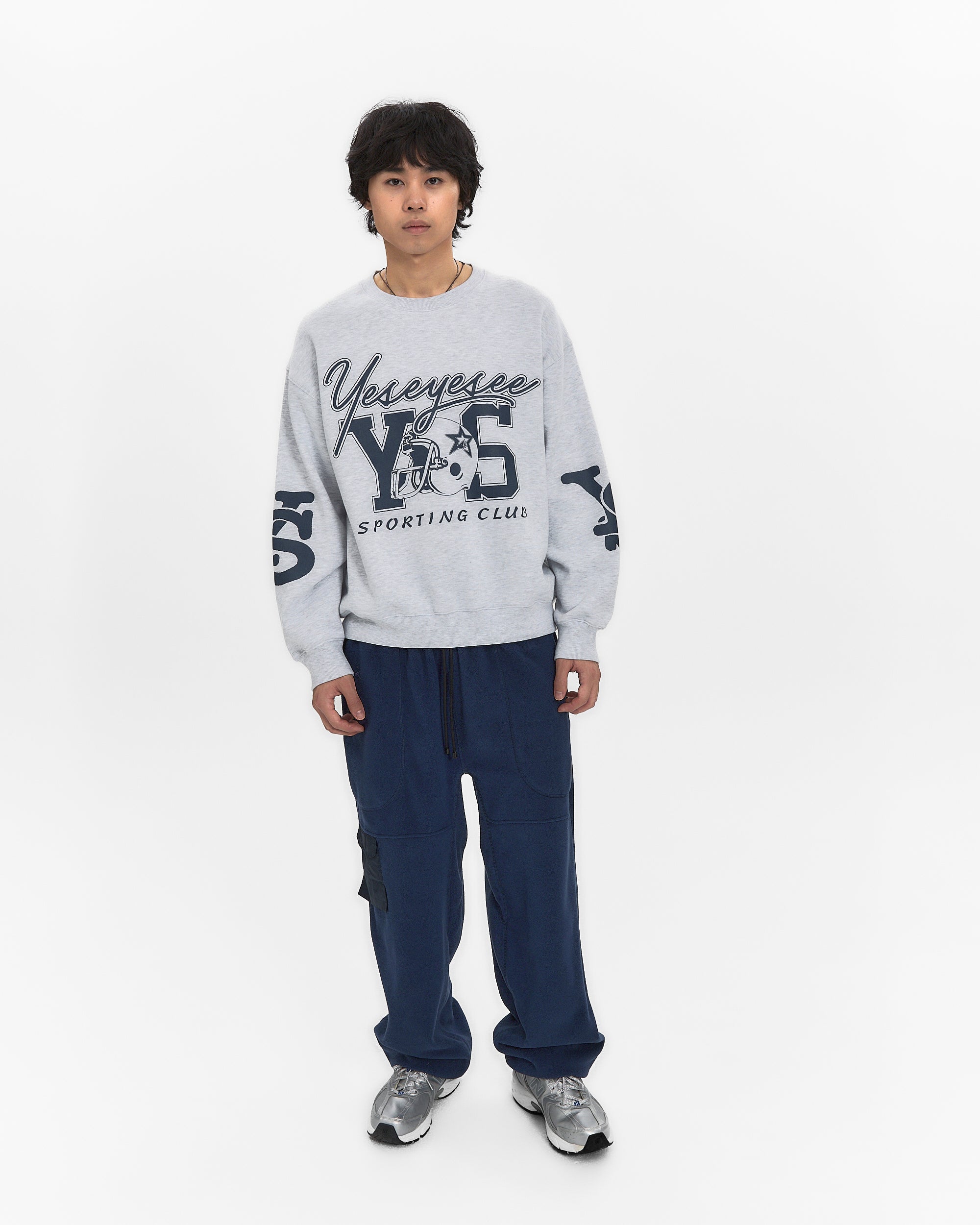 yeseyesee - Y.E.S Sporting Club Sweatshirt (Light Grey) product image 10 | TRAB K-Fashion Australia