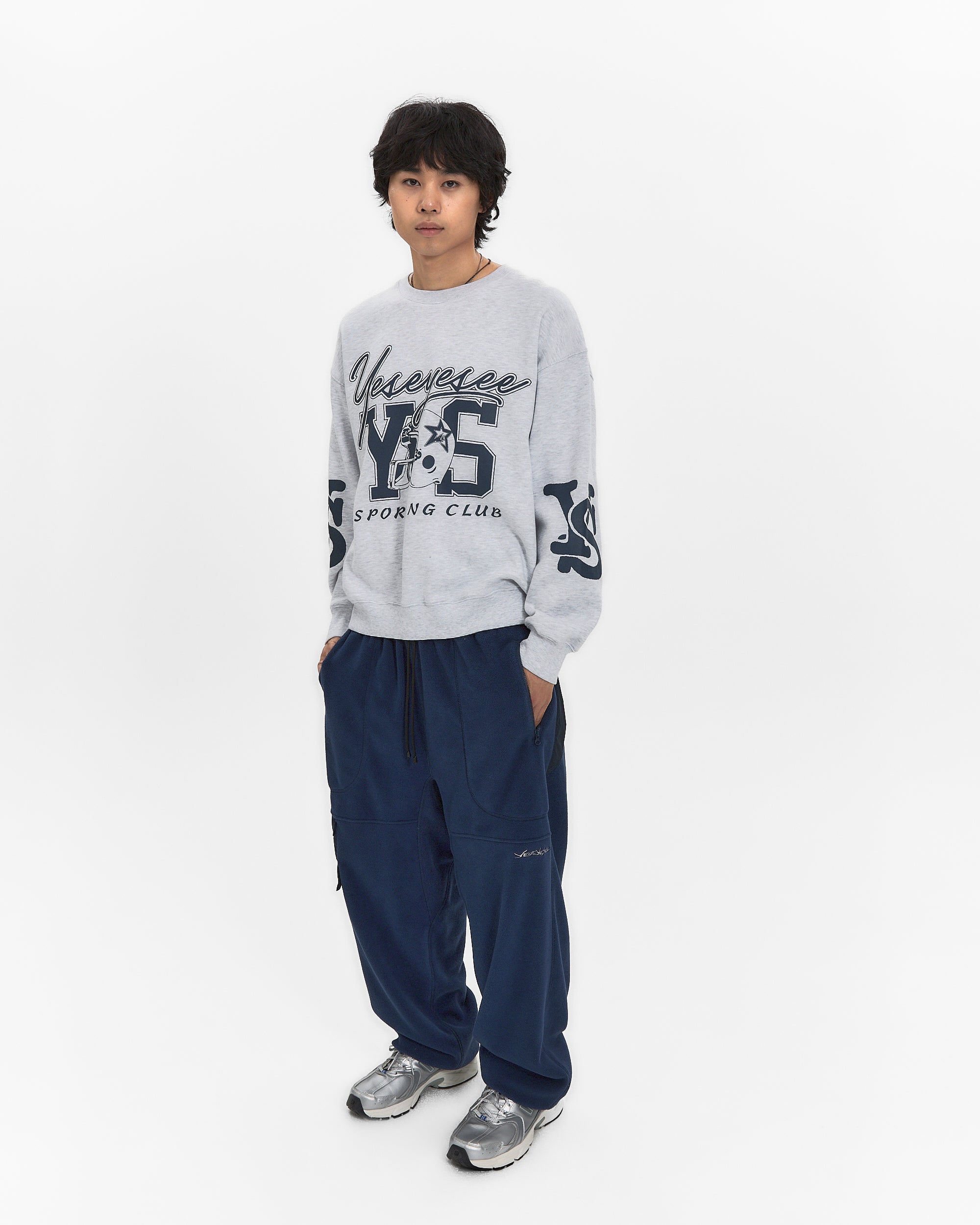 yeseyesee - Y.E.S Sporting Club Sweatshirt (Light Grey) product image 11 | TRAB K-Fashion Australia