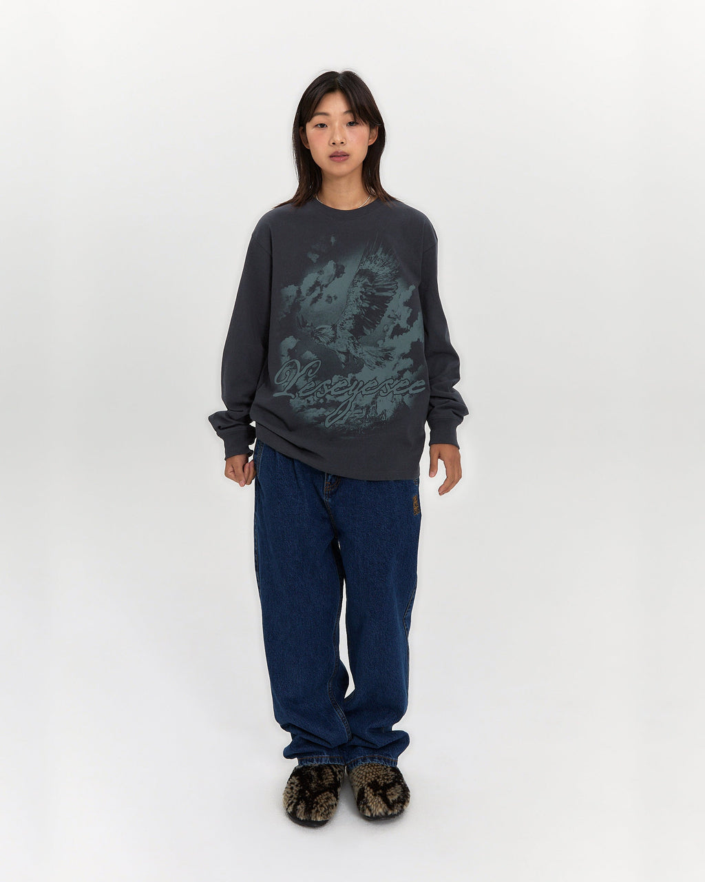 yeseyesee - Two Tucked Denim Pants (Indigo) product image 7 | TRAB K-Fashion Australia