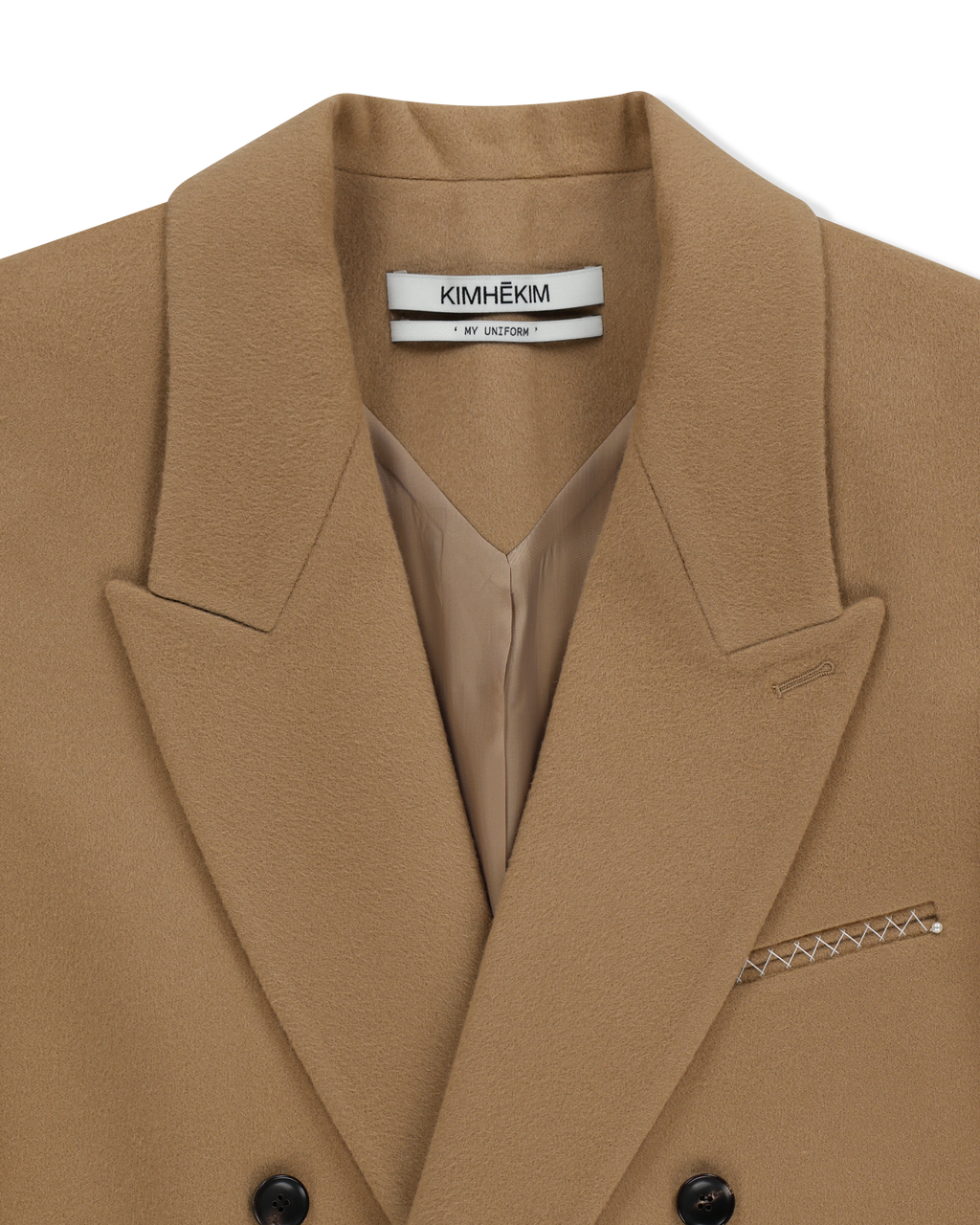 Kimhe Kim - Daniel Double Brestead Coat (Beige) product image 17 | TRAB K-Fashion Australia
