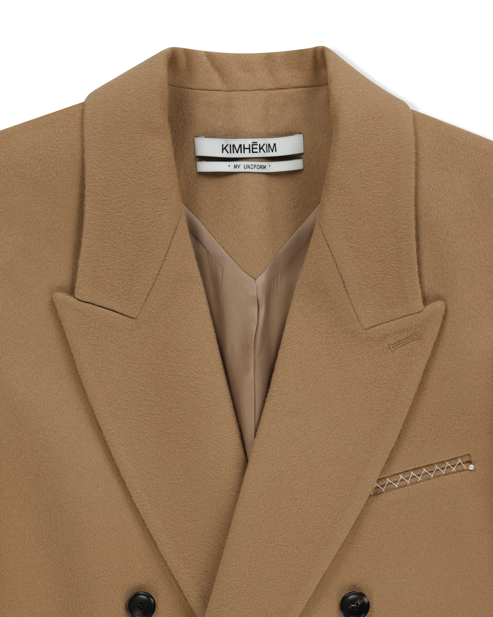 Kimhe Kim - Daniel Double Brestead Coat (Beige) product image 17 | TRAB K-Fashion Australia