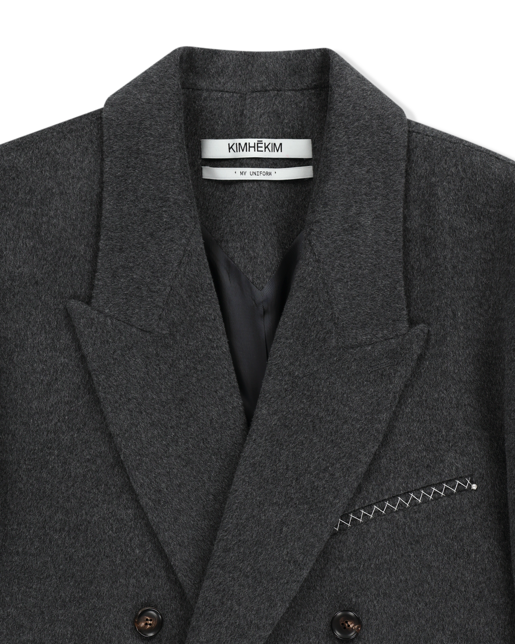 Kimhe Kim - Daniel Double Brestead Coat (Grey) product image 13 | TRAB K-Fashion Australia