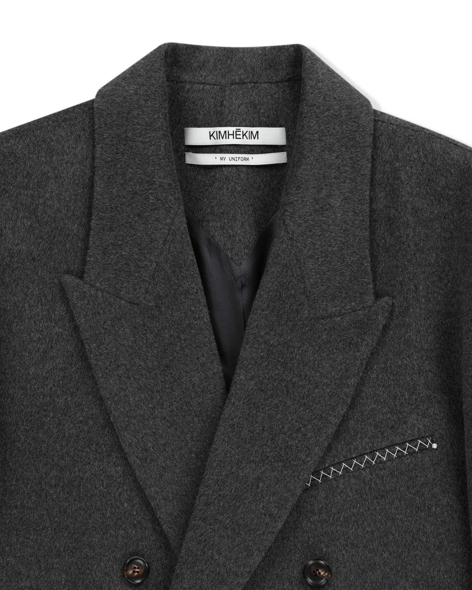 Kimhe Kim - Daniel Double Brestead Coat (Grey) product image 13 | TRAB K-Fashion Australia