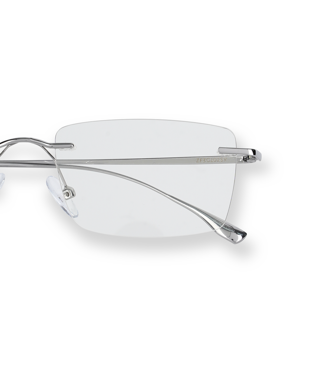 Kimhe Kim - Frameless Pearl Tear Square Glasses (Silver) product image 6 | TRAB K-Fashion Australia
