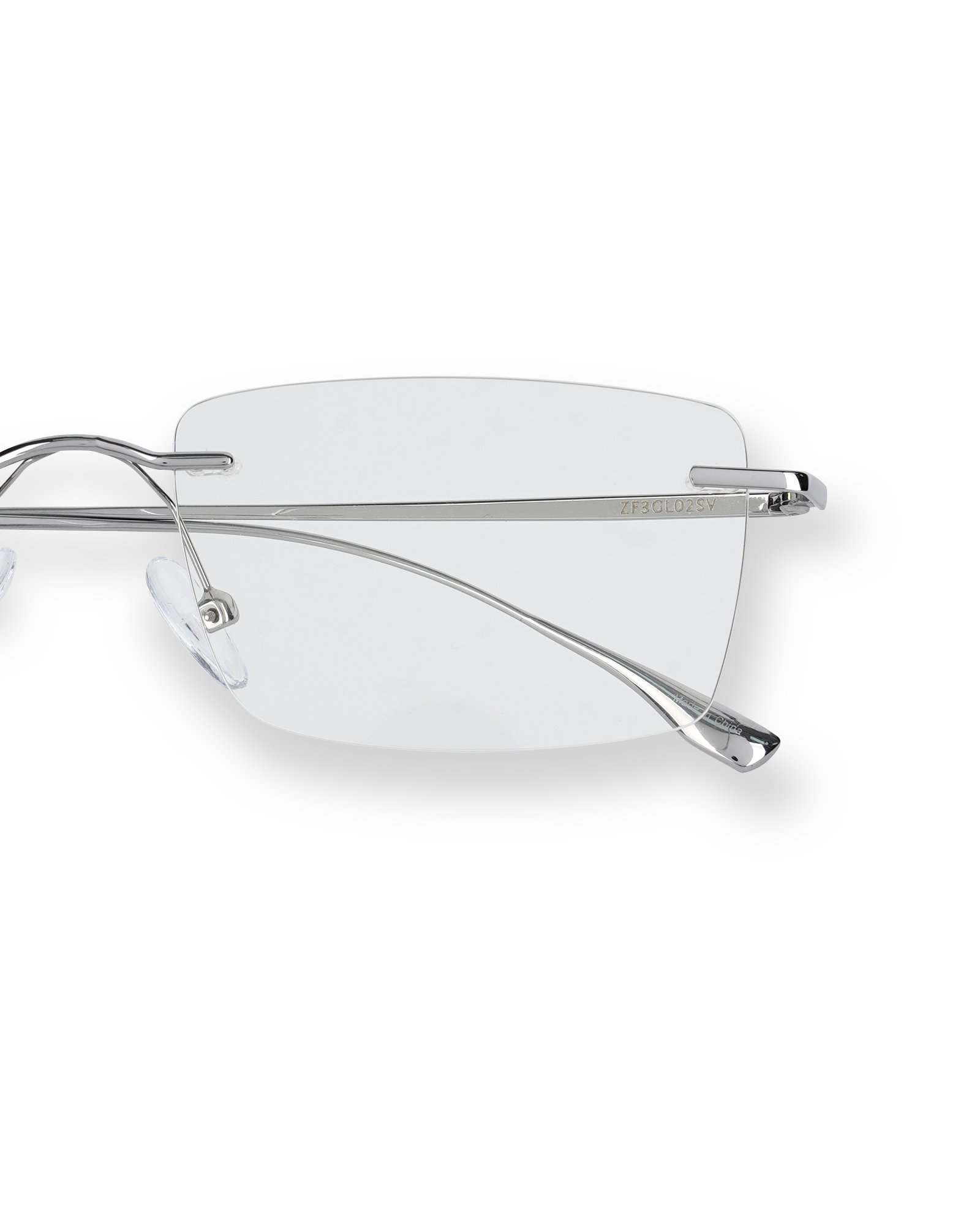 Kimhe Kim - Frameless Pearl Tear Square Glasses (Silver) product image 6 | TRAB K-Fashion Australia