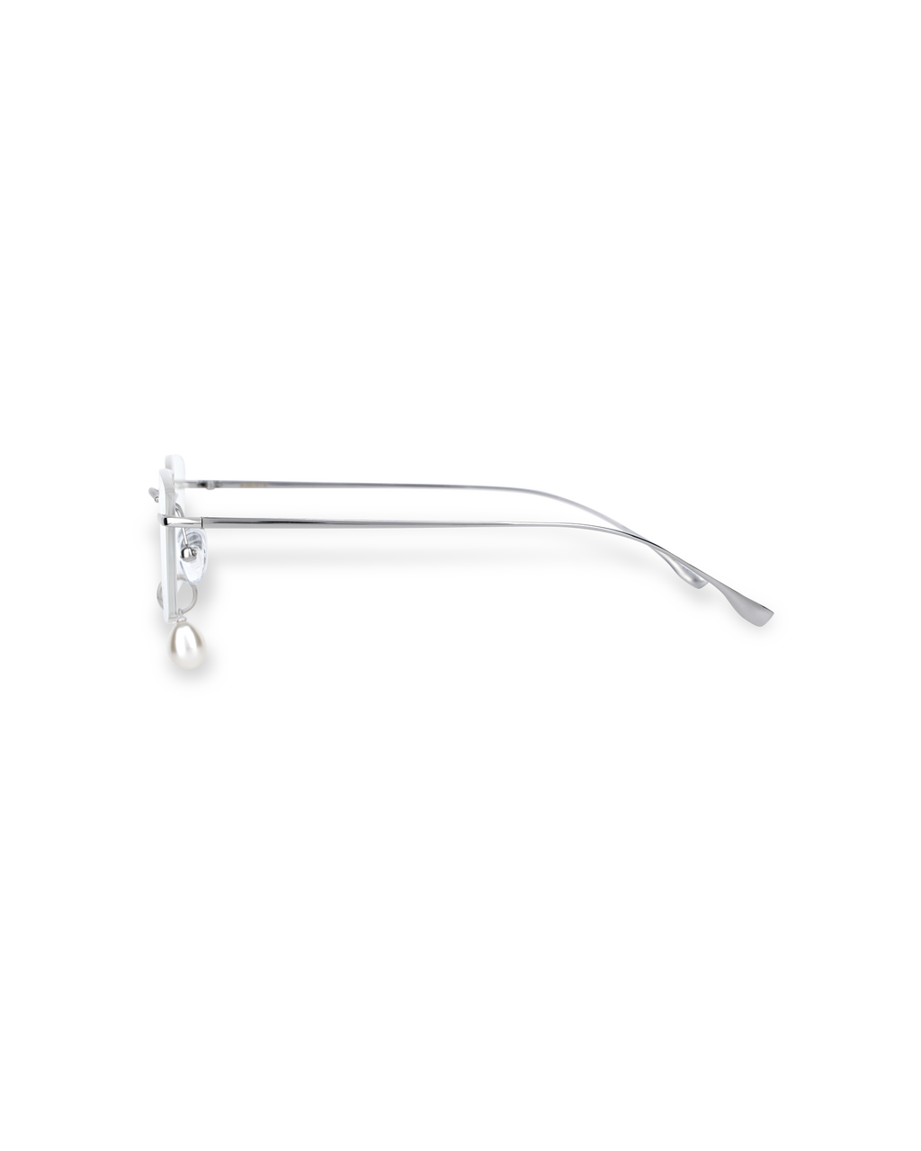 Kimhe Kim - Frameless Pearl Tear Square Glasses (Silver) product image 4 | TRAB K-Fashion Australia