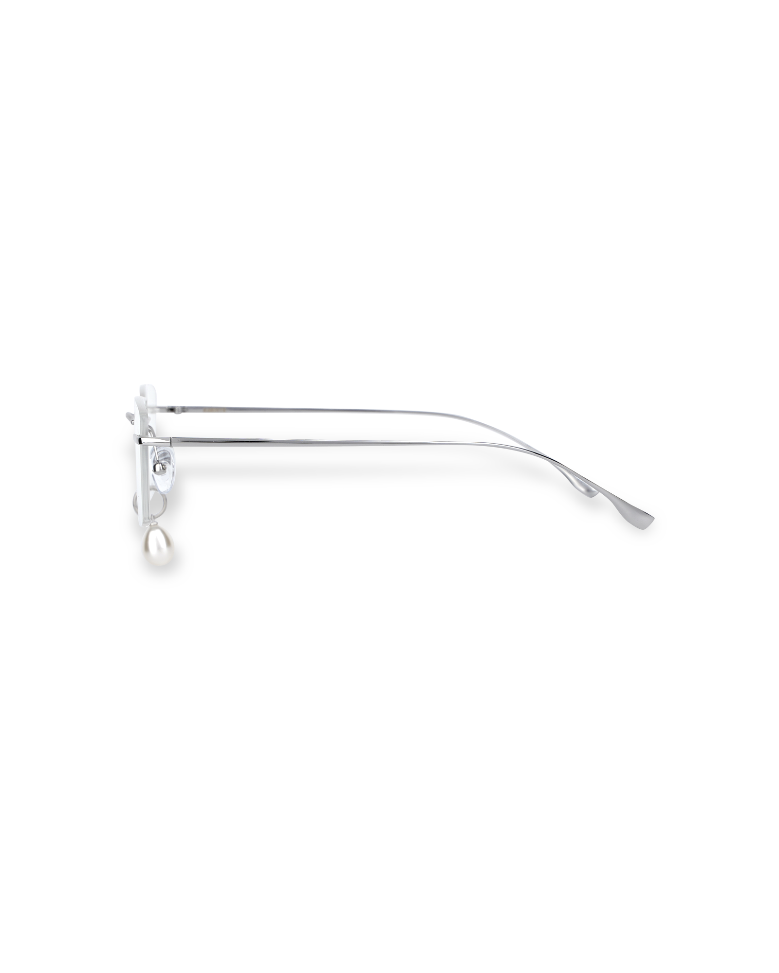 Kimhe Kim - Frameless Pearl Tear Square Glasses (Silver) product image 4 | TRAB K-Fashion Australia