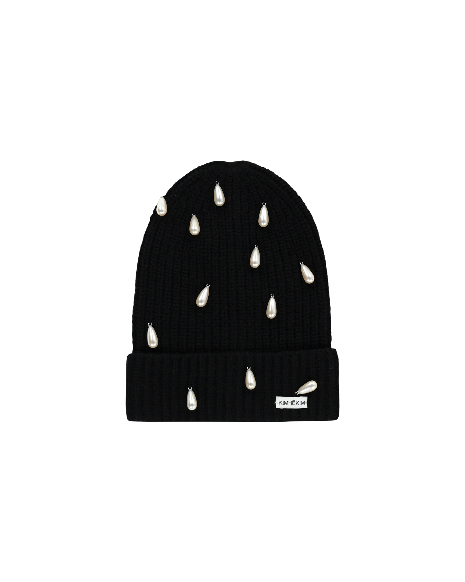 Kimhe Kim - Pearl Embellished Beanie (Black) product image 2 | TRAB K-Fashion Australia