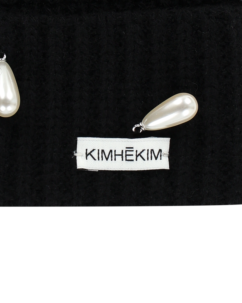 Kimhe Kim - Pearl Embellished Beanie (Black) product image 4 | TRAB K-Fashion Australia