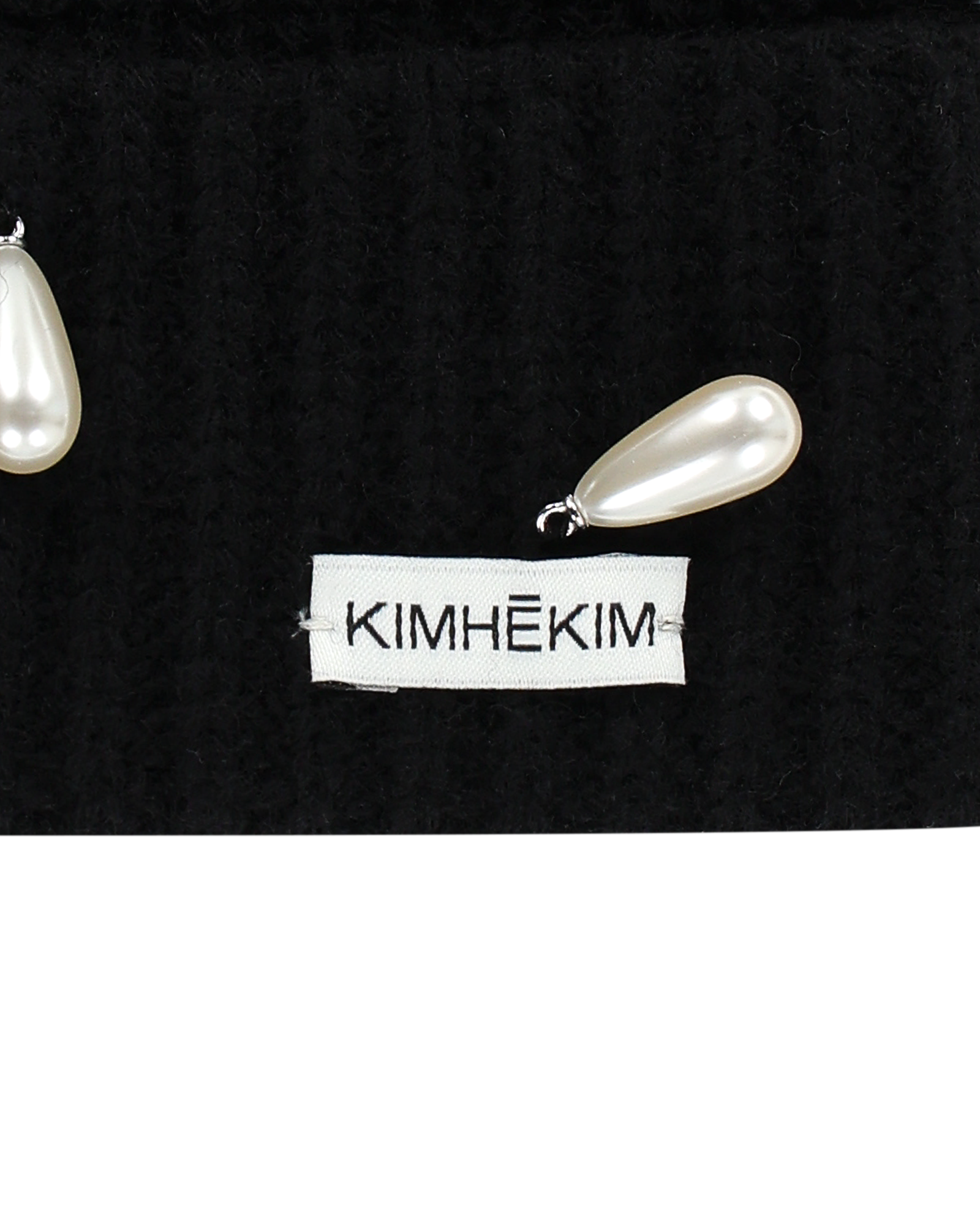 Kimhe Kim - Pearl Embellished Beanie (Black) product image 4 | TRAB K-Fashion Australia