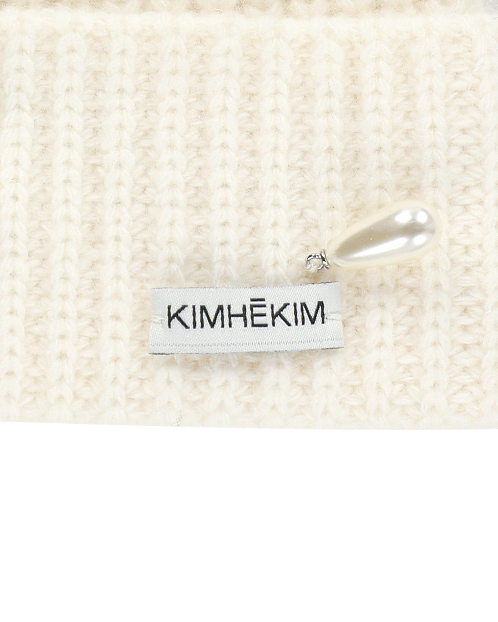 Kimhe Kim - Pearl Embellished Beanie (White) product image 4 | TRAB K-Fashion Australia