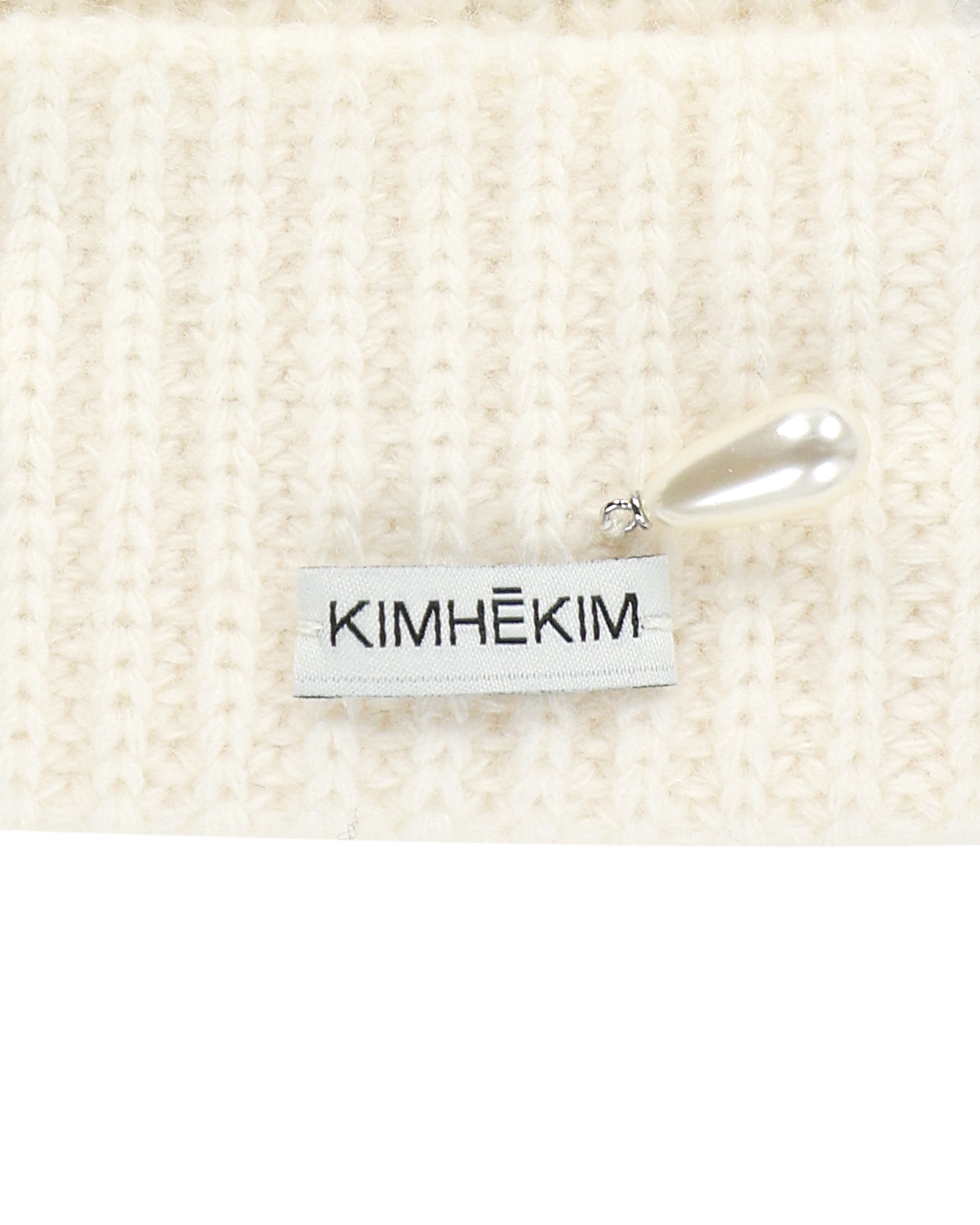 Kimhe Kim - Pearl Embellished Beanie (White) product image 4 | TRAB K-Fashion Australia