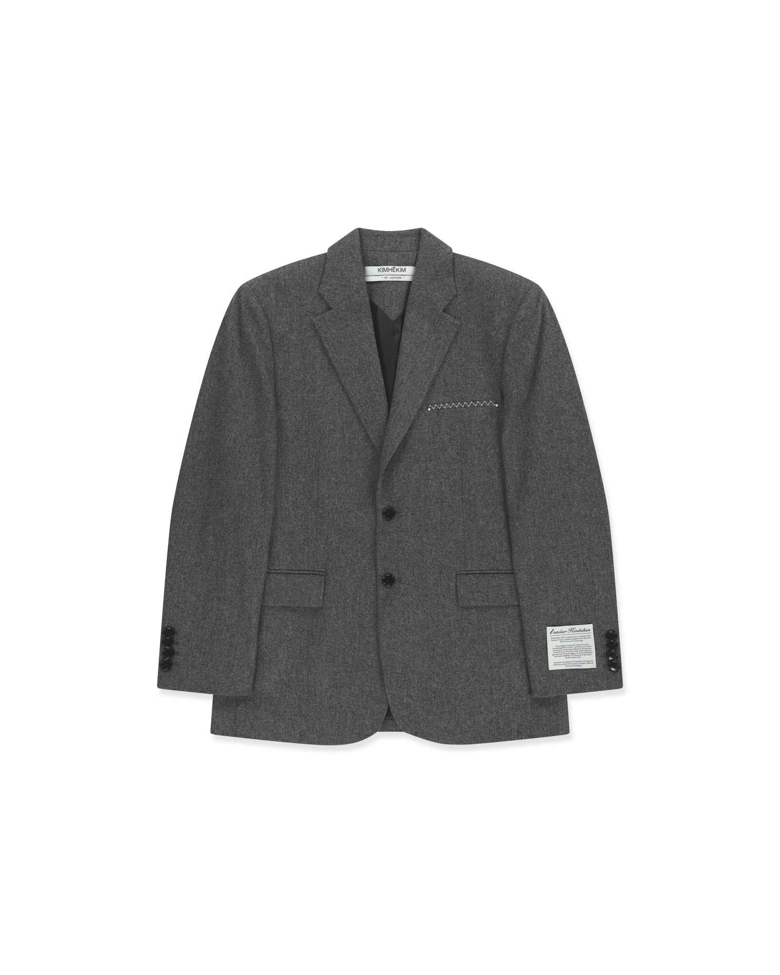 Kimhe Kim - Daniel Jacket With Belt (Grey) product image 15 | TRAB K-Fashion Australia