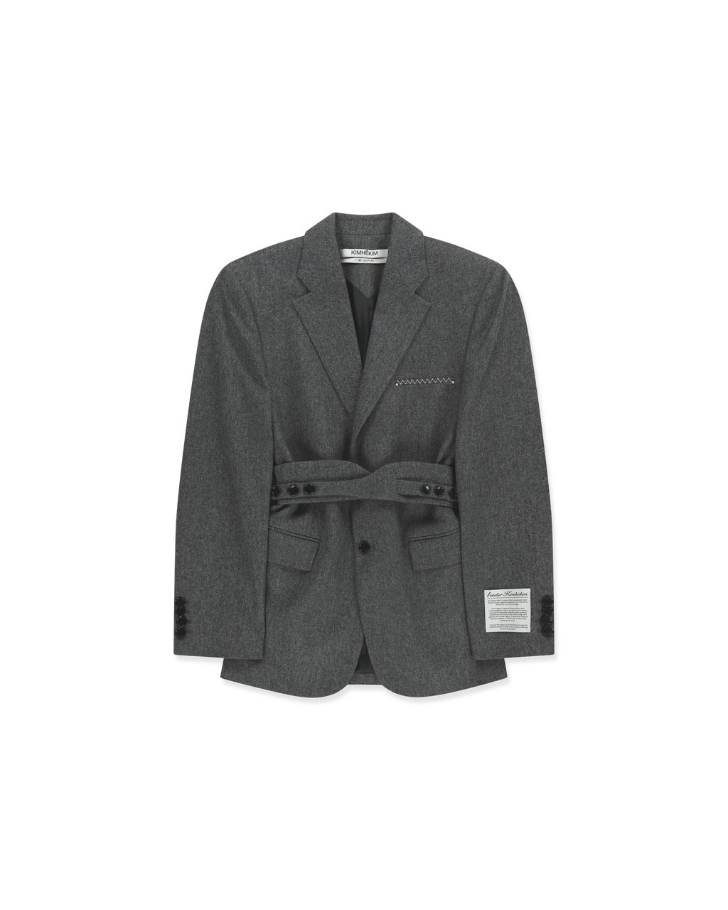 Kimhe Kim - Daniel Jacket With Belt (Grey) product image 17 | TRAB K-Fashion Australia
