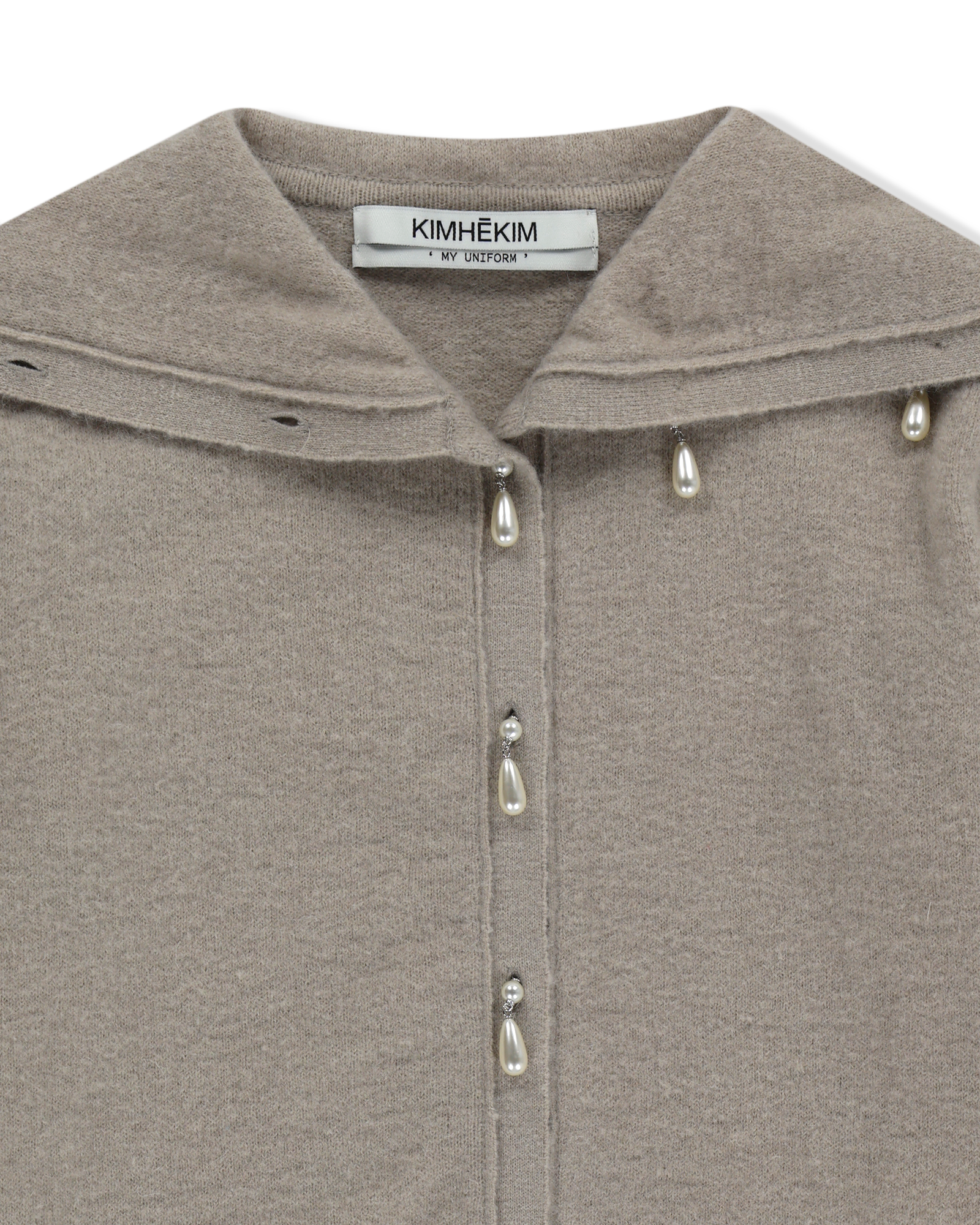 Kimhe Kim - Sailor Collar Cardigan (Beige) product image 3 | TRAB K-Fashion Australia