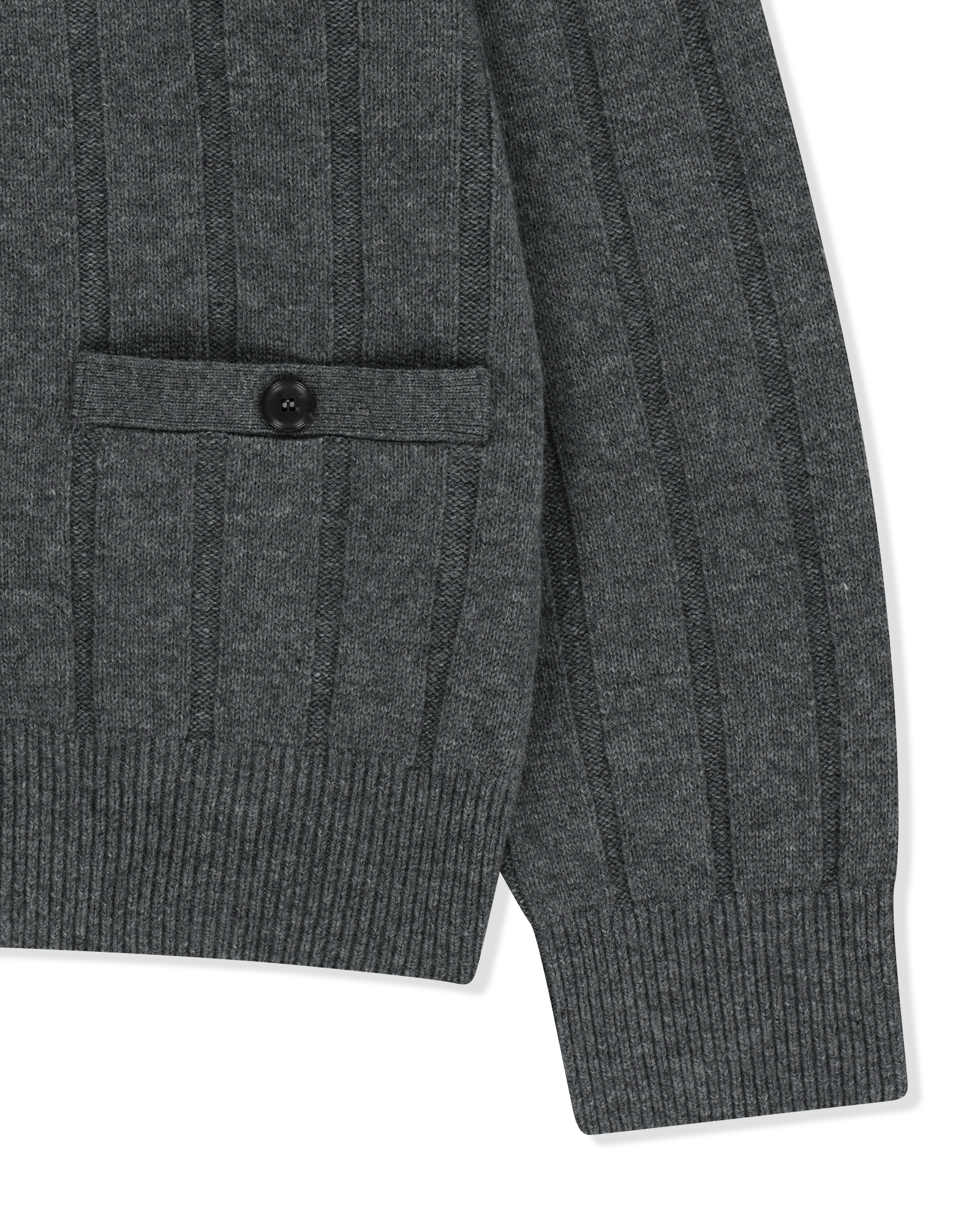 Kimhe Kim - Heart Patch V-Neck Cardigan (Melange Dark Grey) product image 14 | TRAB K-Fashion Australia