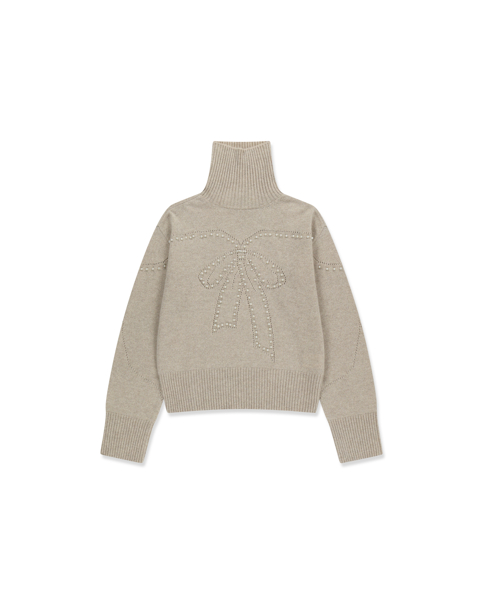 Kimhe Kim - Pearl Embellished Pointelle Sweater (Beige) product image 6 | TRAB K-Fashion Australia