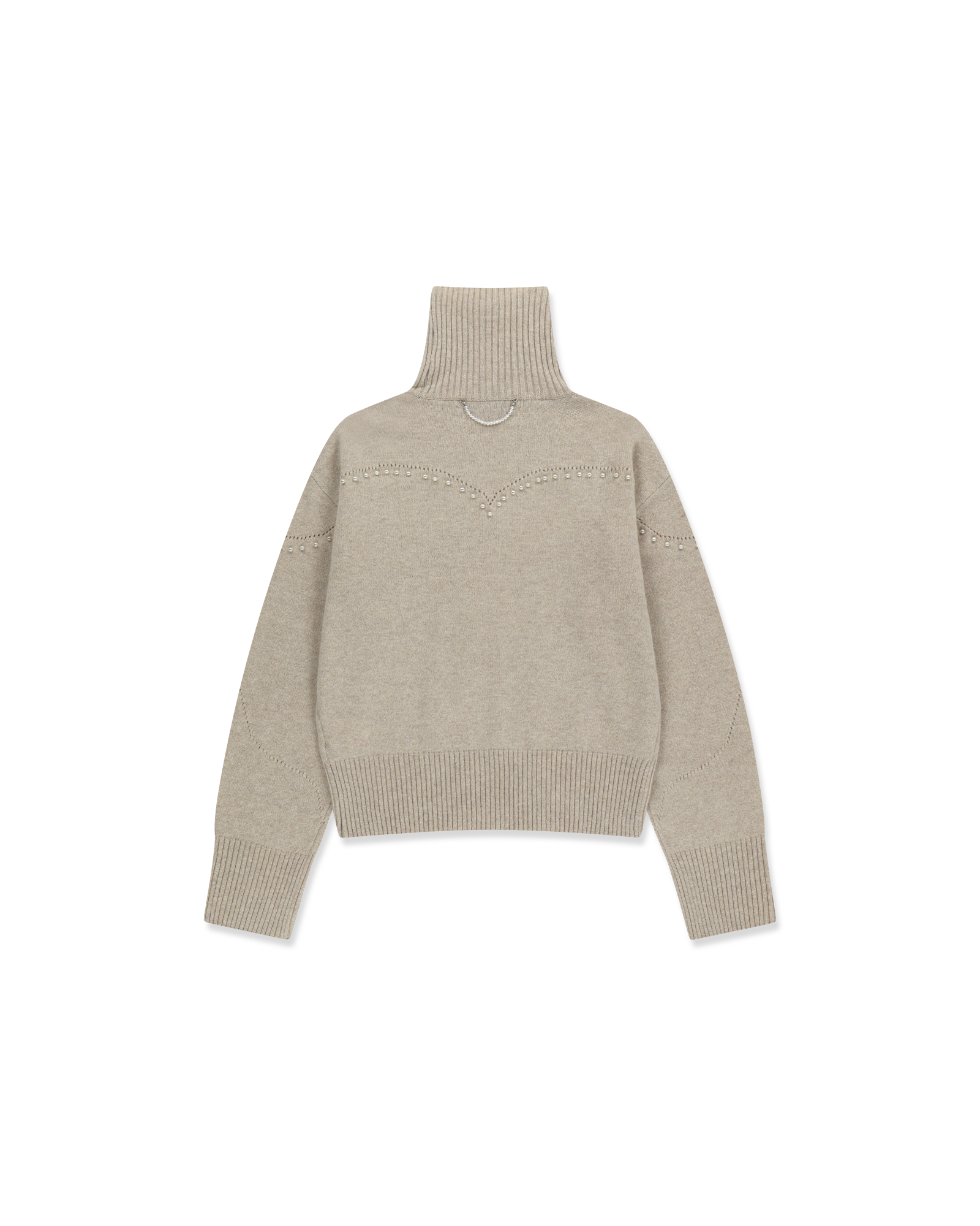 Kimhe Kim - Pearl Embellished Pointelle Sweater (Beige) product image 7 | TRAB K-Fashion Australia
