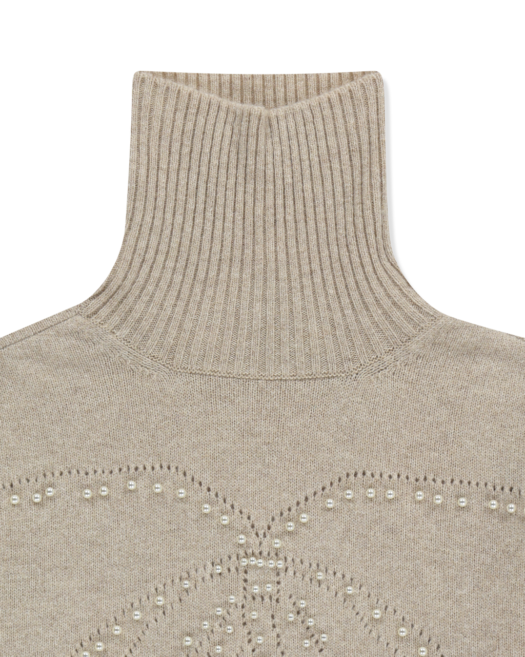 Kimhe Kim - Pearl Embellished Pointelle Sweater (Beige) product image 11 | TRAB K-Fashion Australia