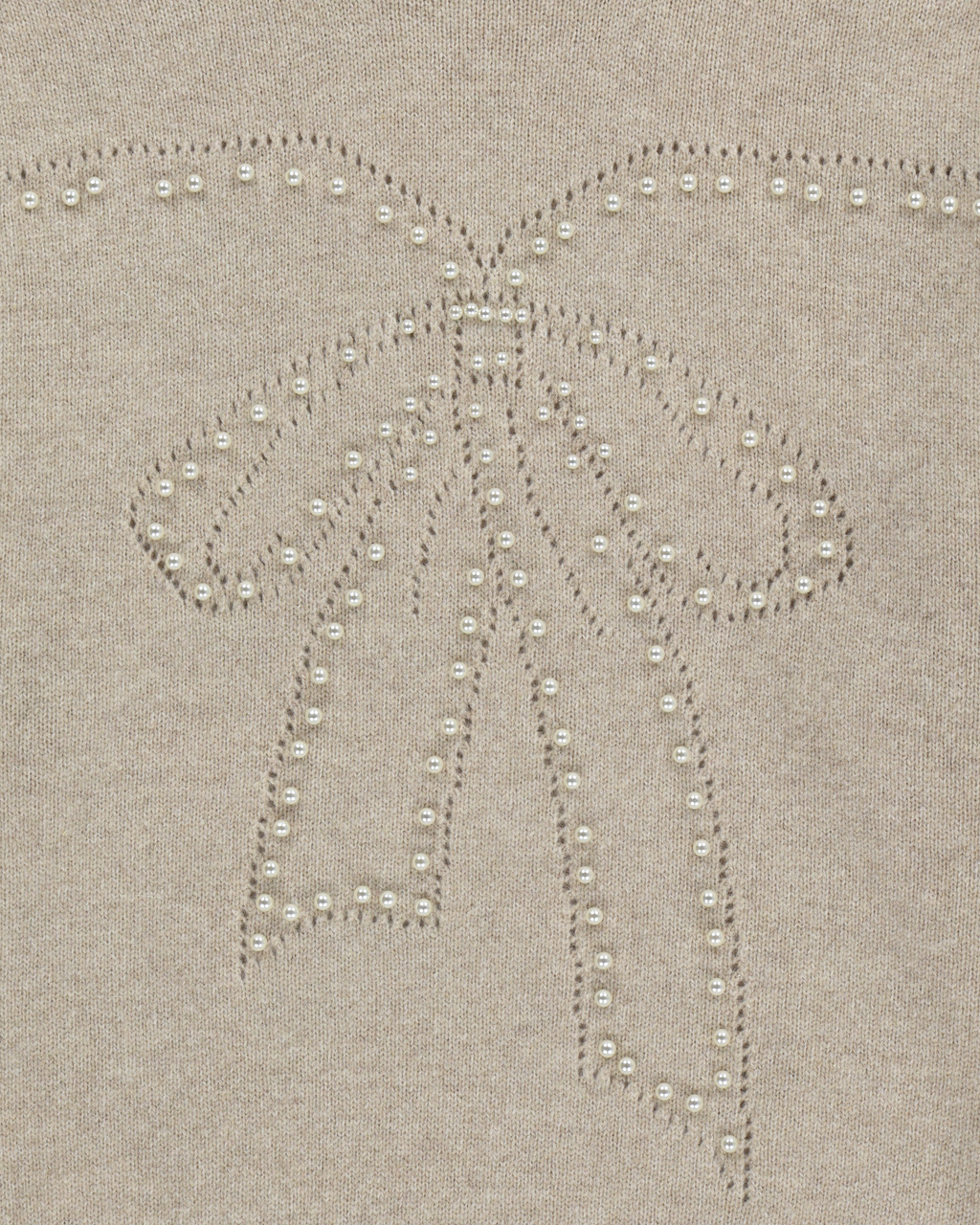 Kimhe Kim - Pearl Embellished Pointelle Sweater (Beige) product image 8 | TRAB K-Fashion Australia