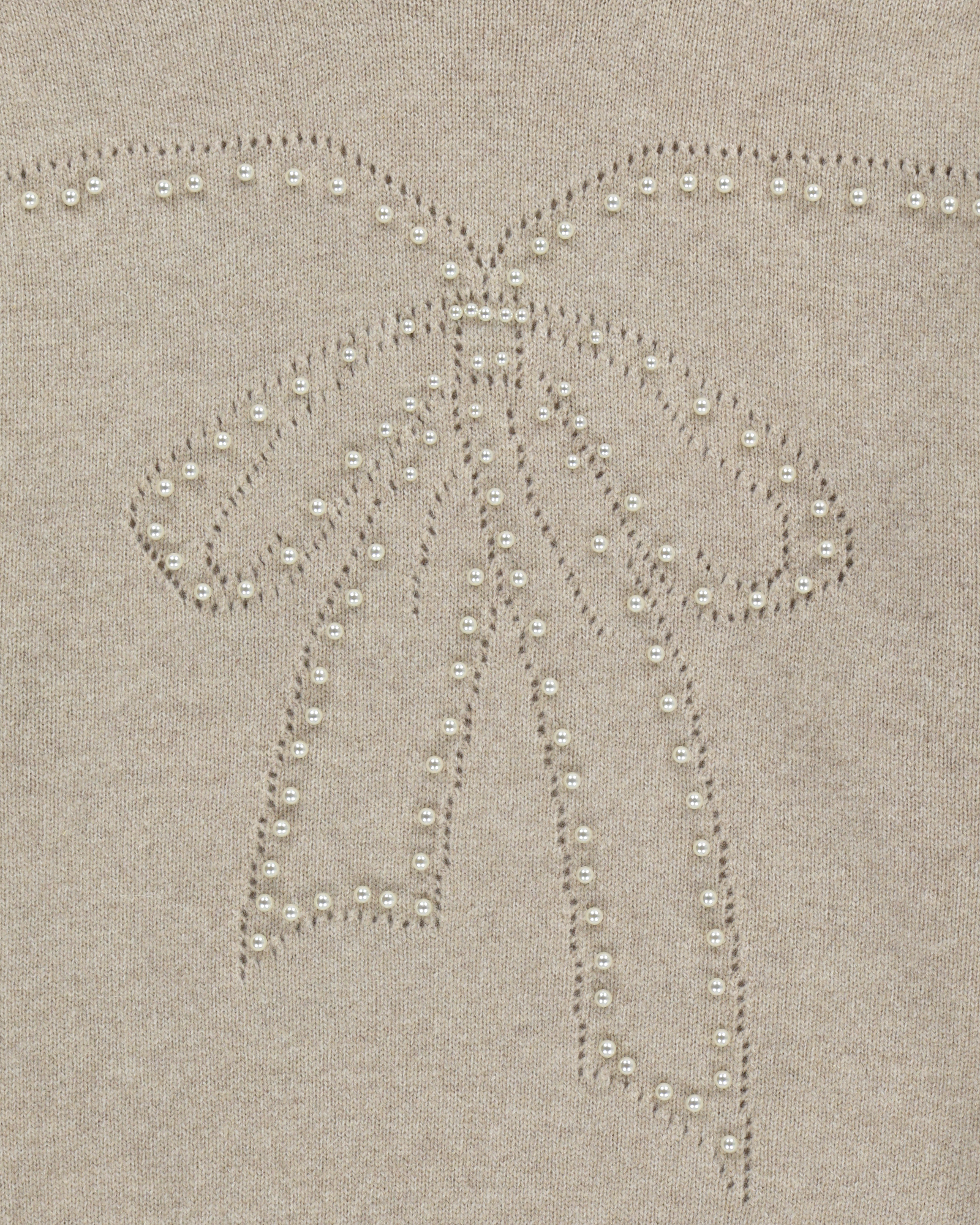 Kimhe Kim - Pearl Embellished Pointelle Sweater (Beige) product image 8 | TRAB K-Fashion Australia