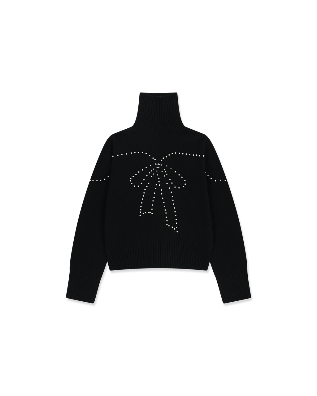 Kimhe Kim - Pearl Embellished Pointelle Sweater (Black) product image 1 | TRAB K-Fashion Australia