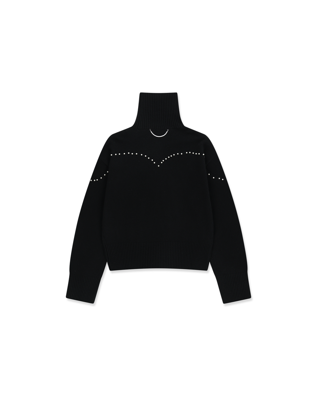 Kimhe Kim - Pearl Embellished Pointelle Sweater (Black) product image 2 | TRAB K-Fashion Australia