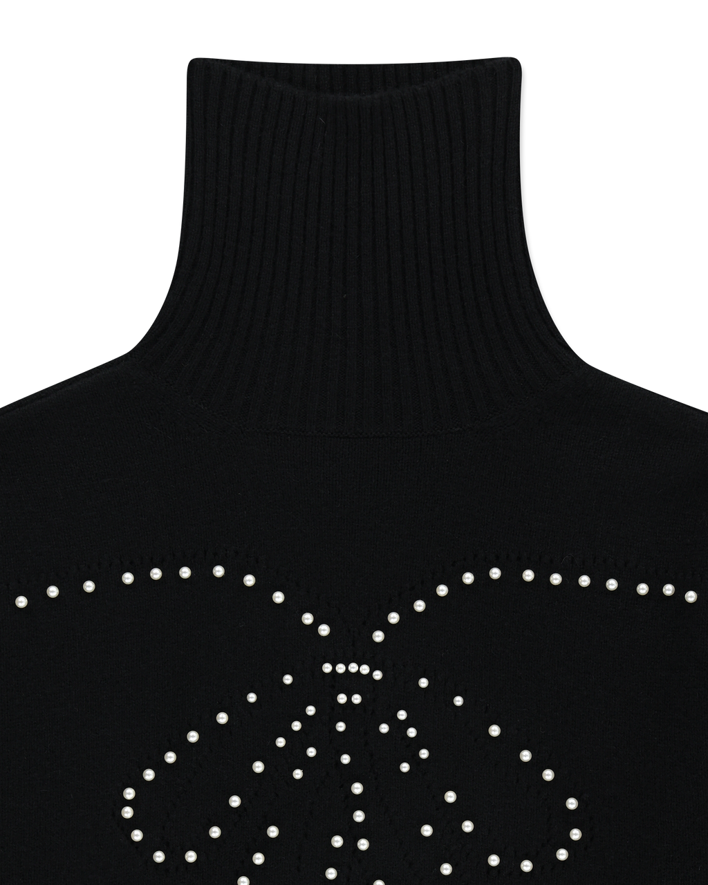 Kimhe Kim - Pearl Embellished Pointelle Sweater (Black) product image 3 | TRAB K-Fashion Australia