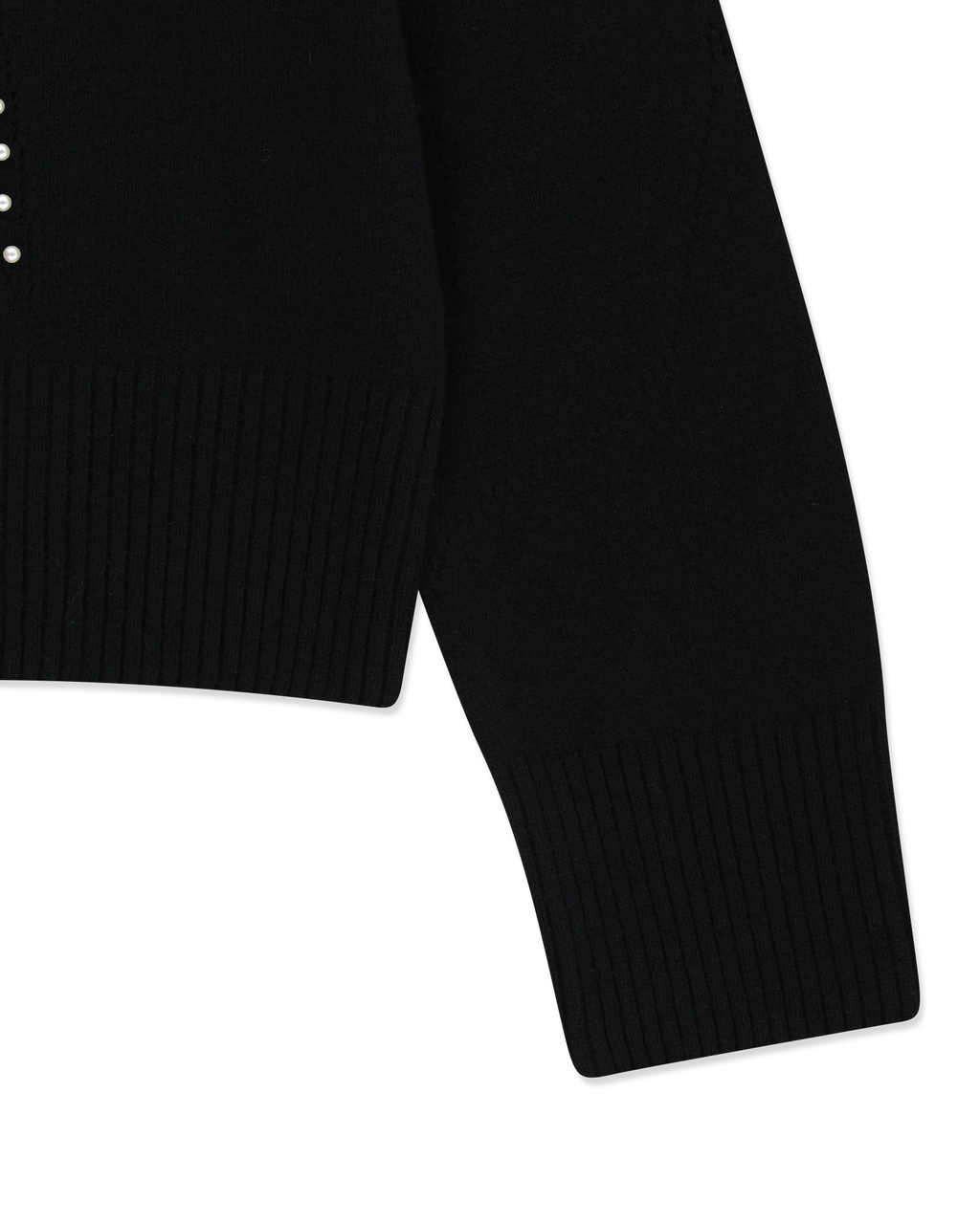 Kimhe Kim - Pearl Embellished Pointelle Sweater (Black) product image 6 | TRAB K-Fashion Australia