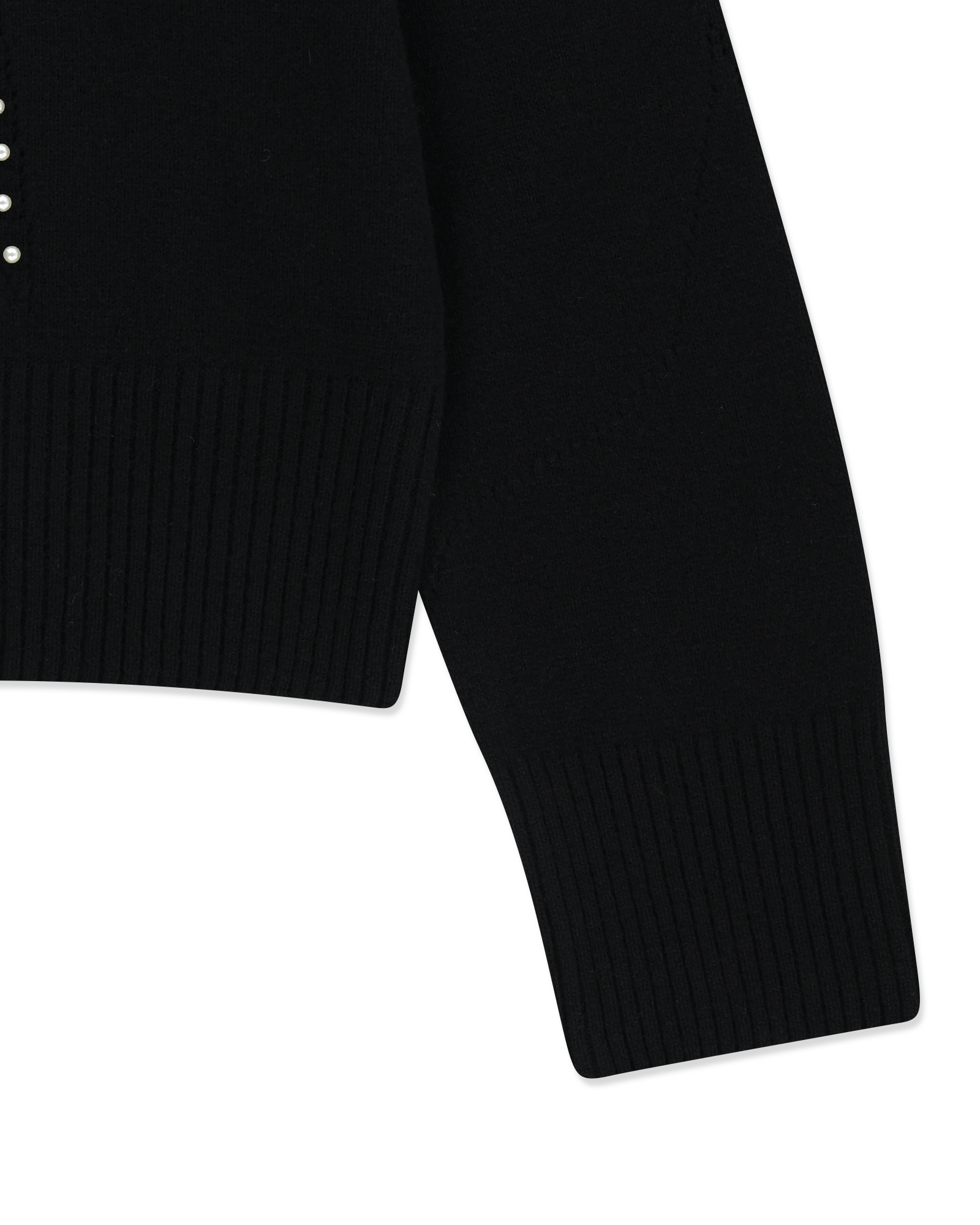 Kimhe Kim - Pearl Embellished Pointelle Sweater (Black) product image 6 | TRAB K-Fashion Australia