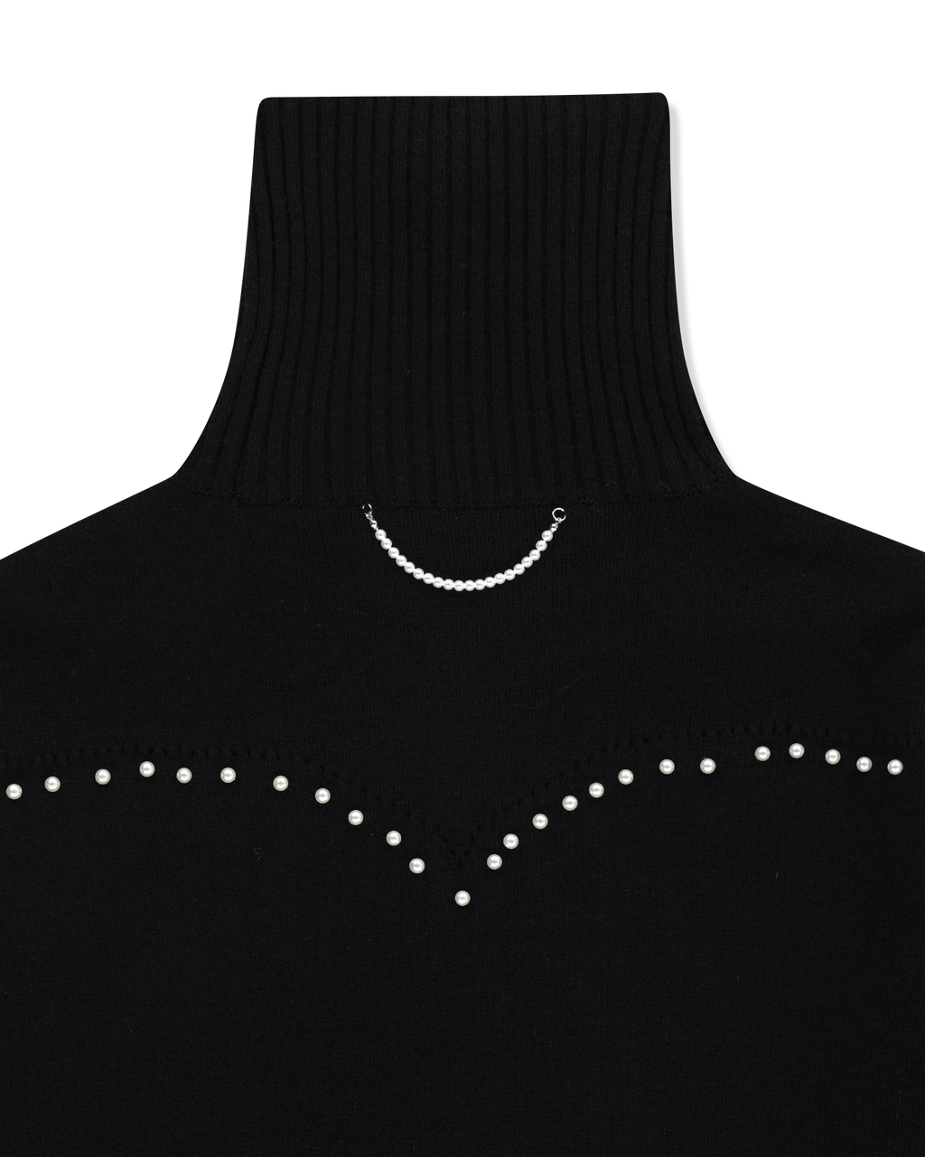 Kimhe Kim - Pearl Embellished Pointelle Sweater (Black) product image 5 | TRAB K-Fashion Australia