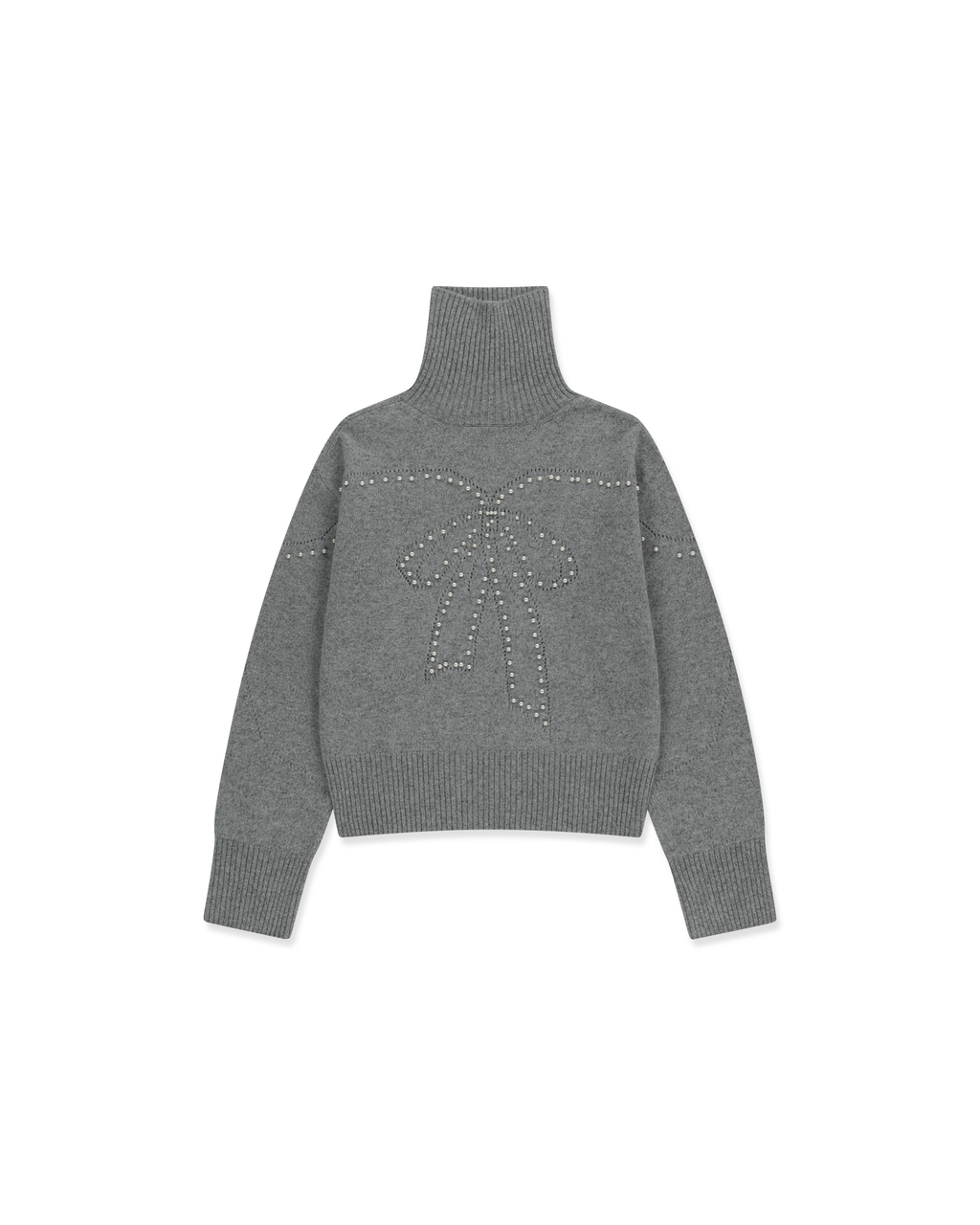 Kimhe Kim - Pearl Embellished Pointelle Sweater (Grey) product image 9 | TRAB K-Fashion Australia