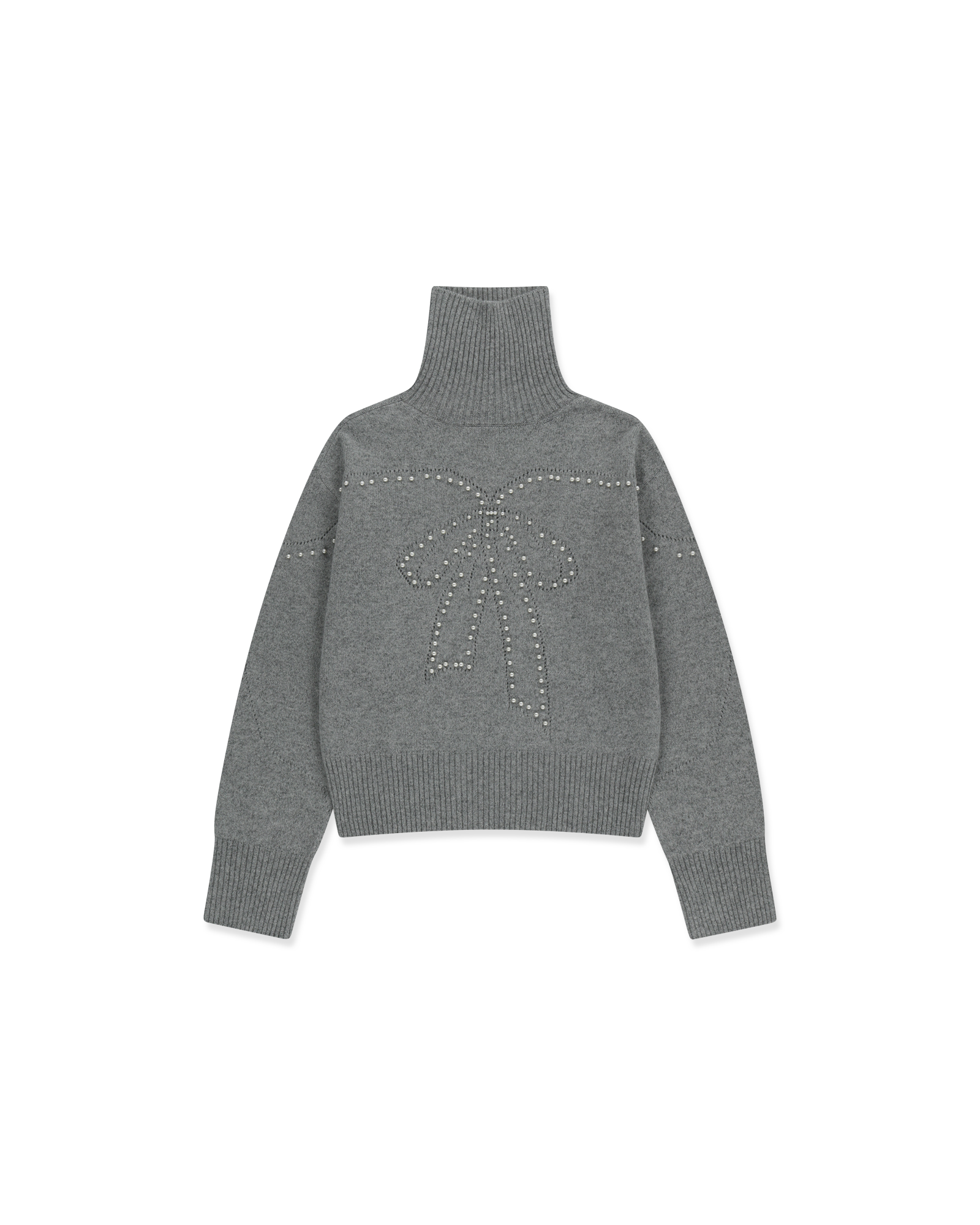 Kimhe Kim - Pearl Embellished Pointelle Sweater (Grey) product image 9 | TRAB K-Fashion Australia