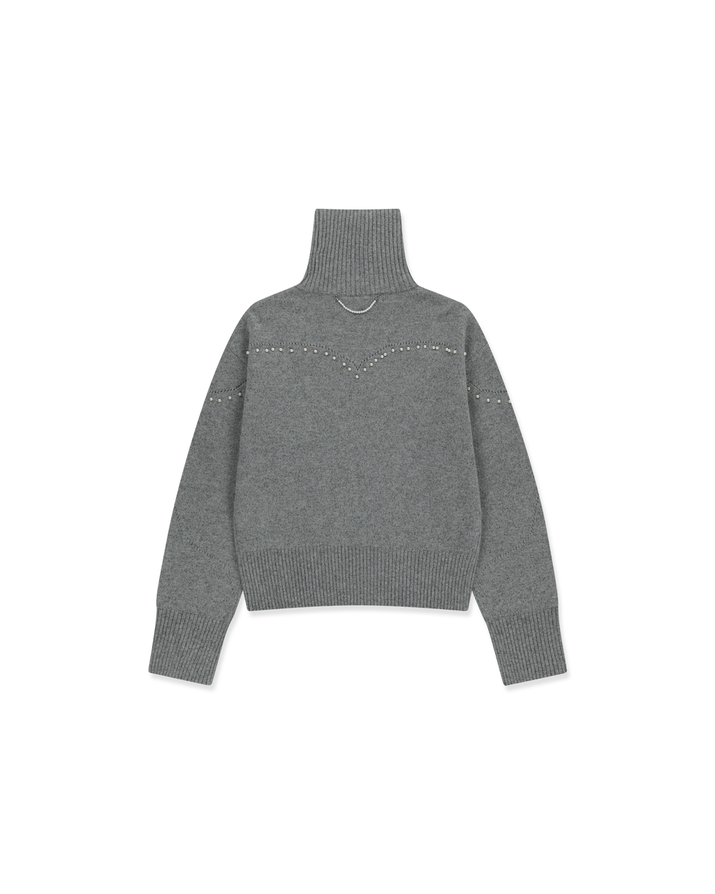 Kimhe Kim - Pearl Embellished Pointelle Sweater (Grey) product image 10 | TRAB K-Fashion Australia