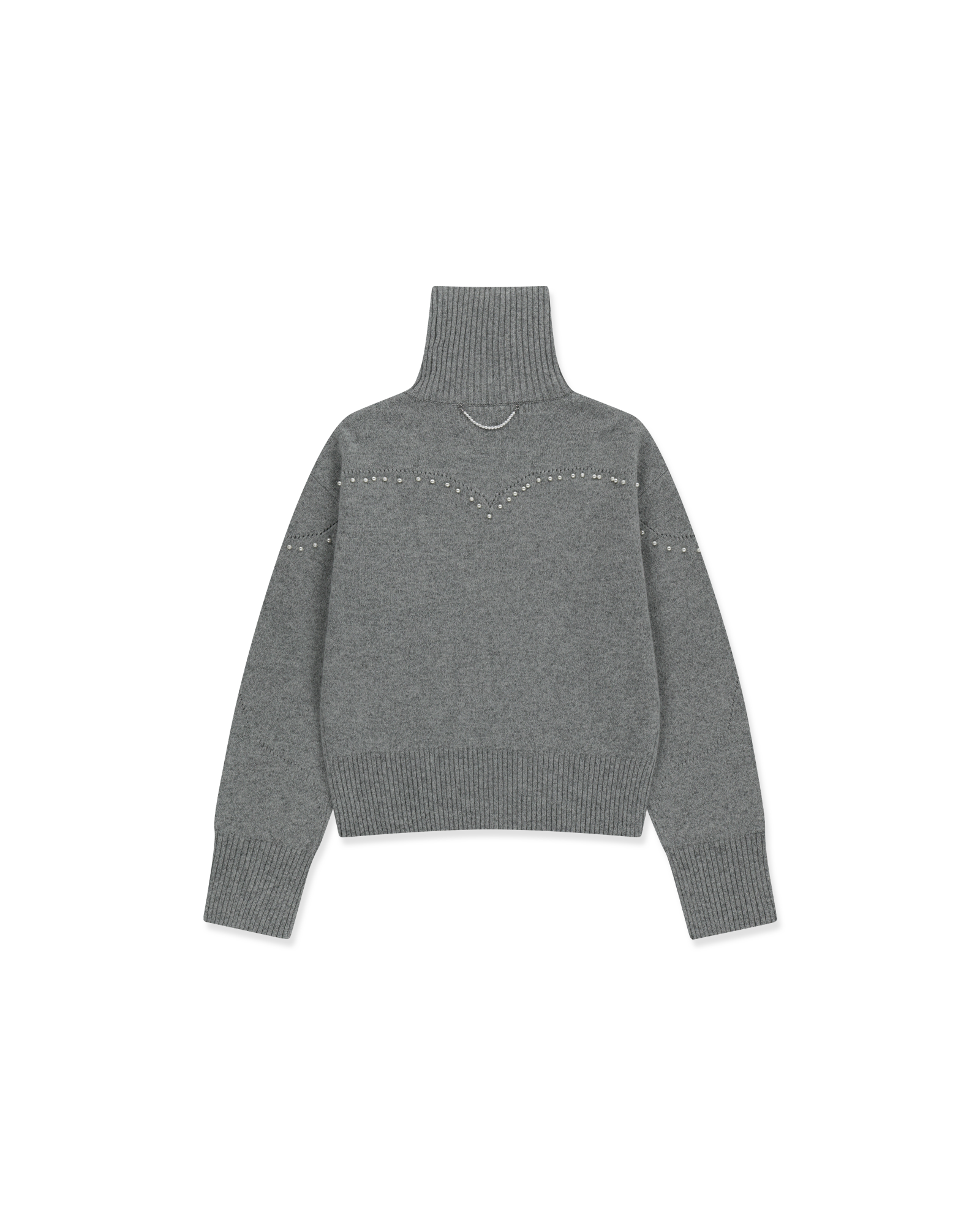 Kimhe Kim - Pearl Embellished Pointelle Sweater (Grey) product image 10 | TRAB K-Fashion Australia