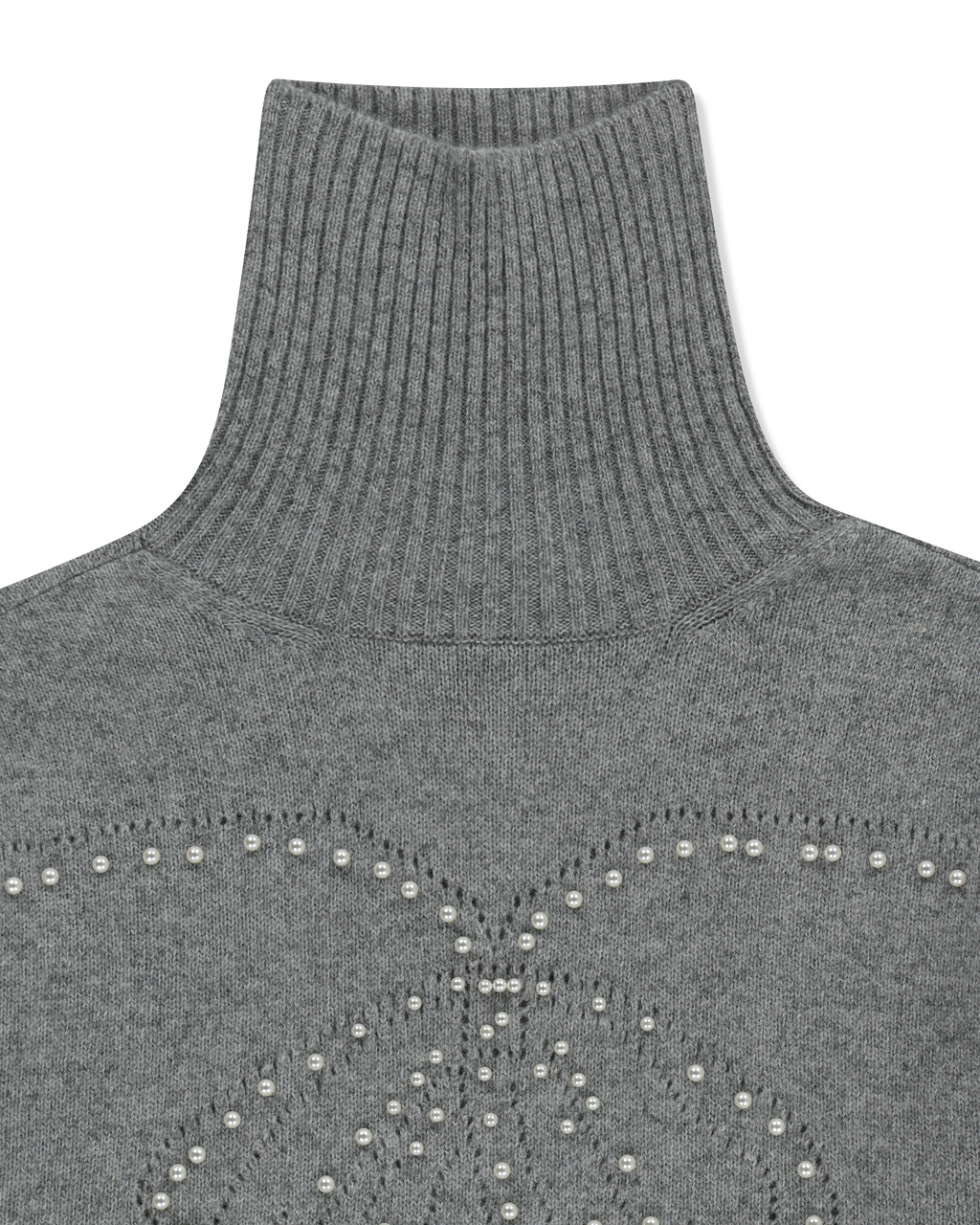 Kimhe Kim - Pearl Embellished Pointelle Sweater (Grey) product image 11 | TRAB K-Fashion Australia