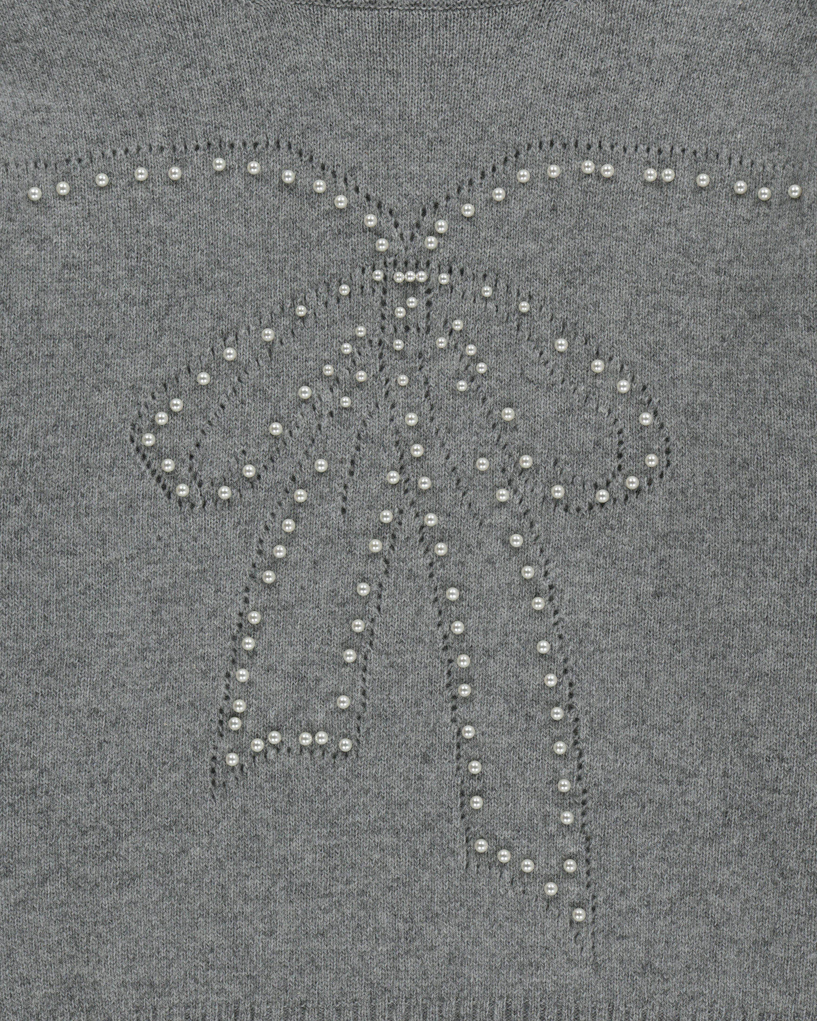 Kimhe Kim - Pearl Embellished Pointelle Sweater (Grey) product image 12 | TRAB K-Fashion Australia