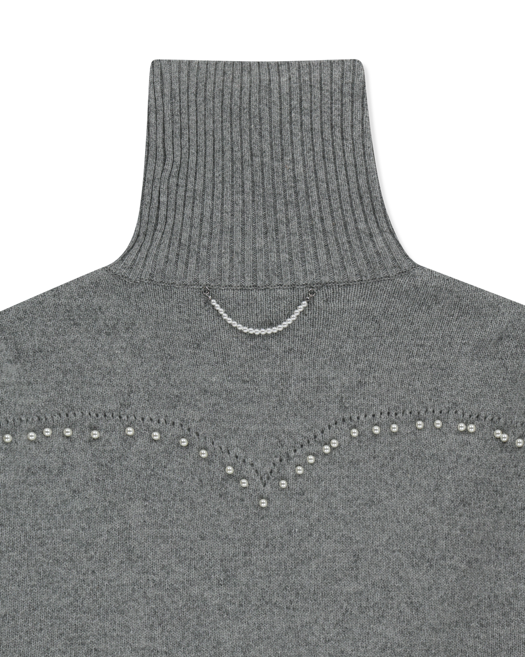Kimhe Kim - Pearl Embellished Pointelle Sweater (Grey) product image 14 | TRAB K-Fashion Australia