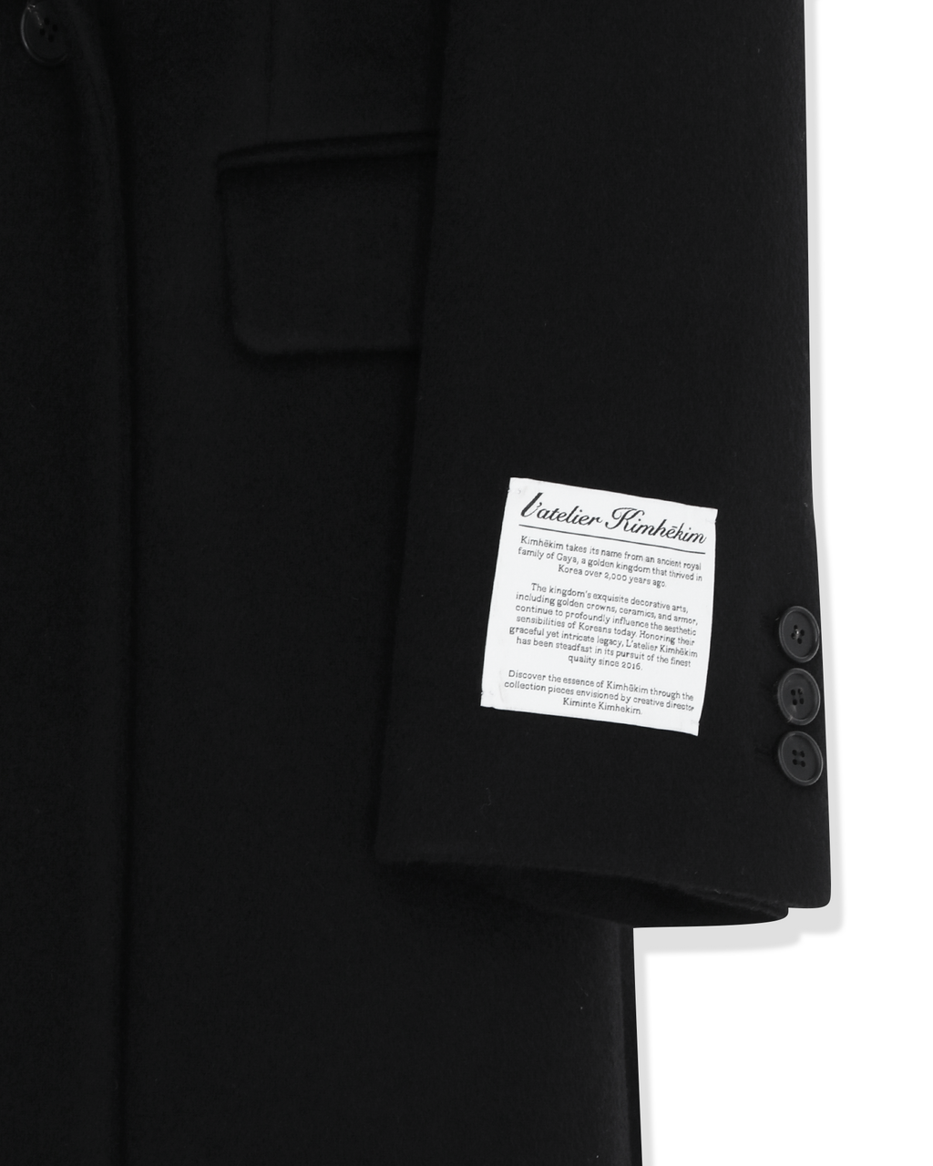 Kimhe Kim - Gabriel Long Coat (Black) product image 17 | TRAB K-Fashion Australia