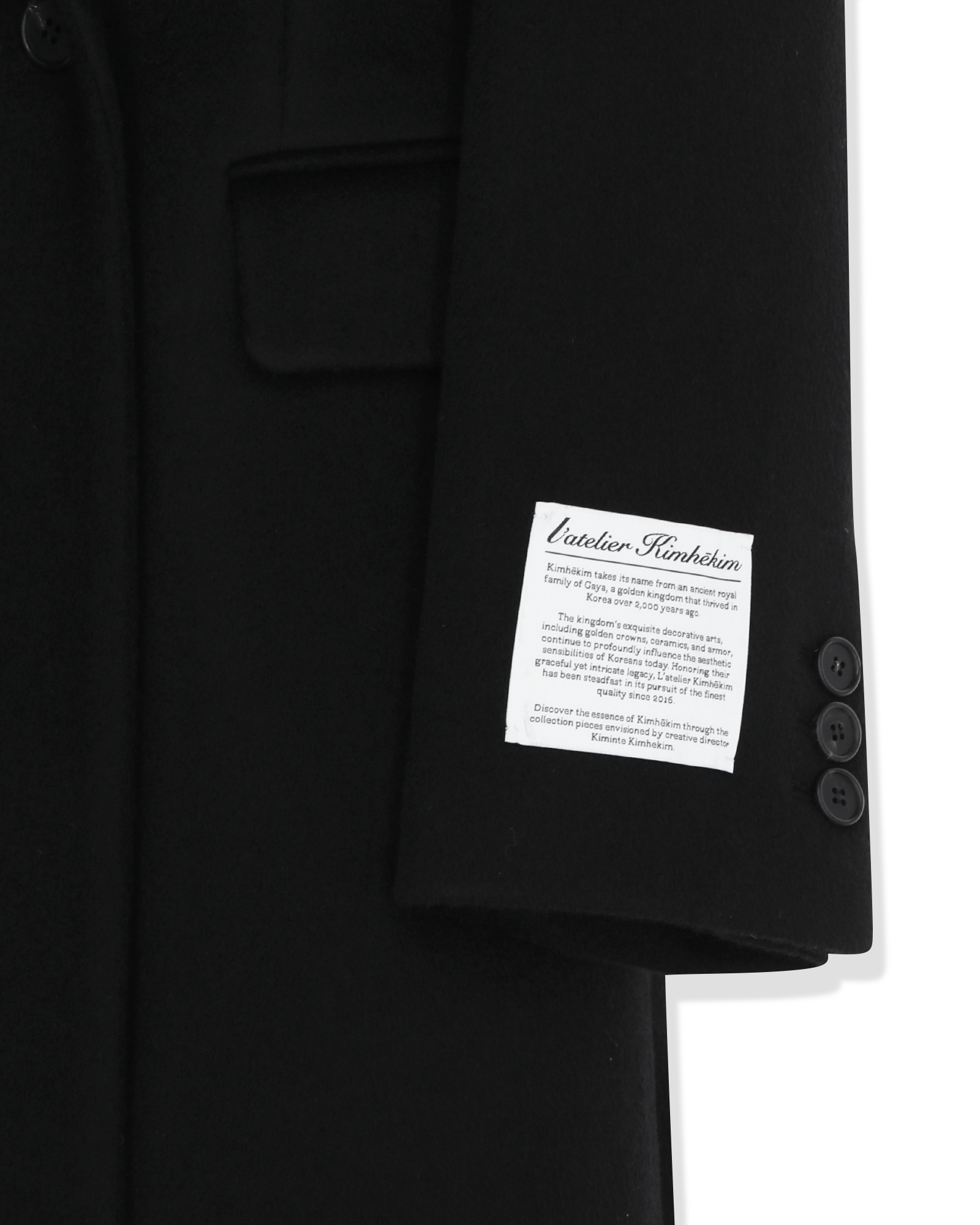 Kimhe Kim - Gabriel Long Coat (Black) product image 17 | TRAB K-Fashion Australia