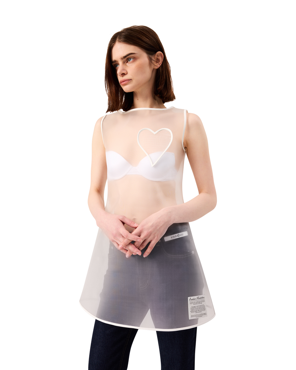 Kimhe Kim - Hanii Heart Mini Dress (White) product image 7 | TRAB K-Fashion Australia