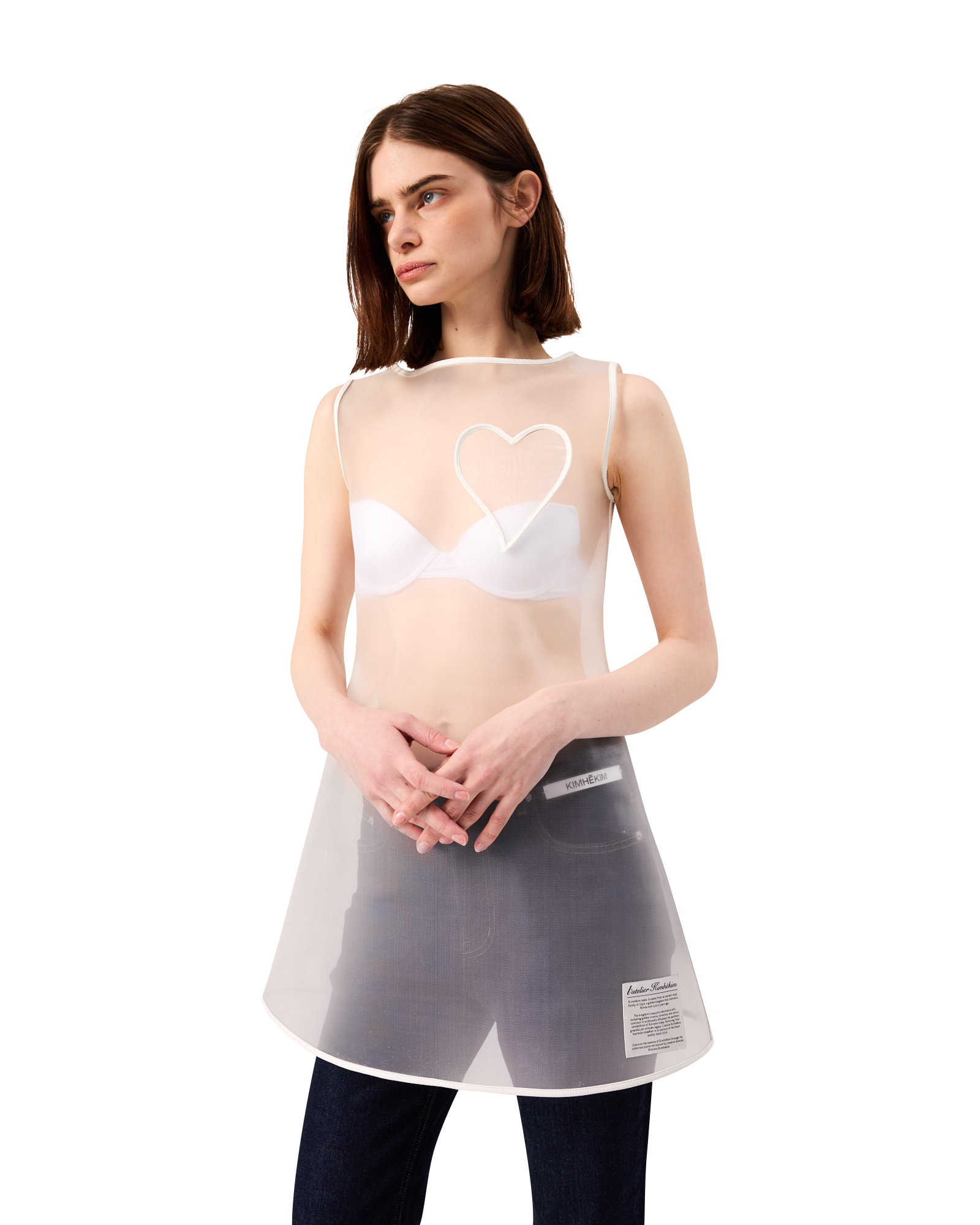 Kimhe Kim - Hanii Heart Mini Dress (White) product image 7 | TRAB K-Fashion Australia