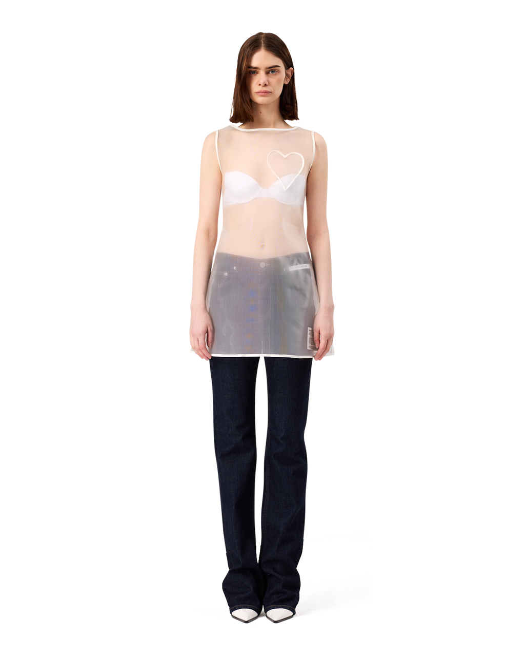 Kimhe Kim - Hanii Heart Mini Dress (White) product image 2 | TRAB K-Fashion Australia
