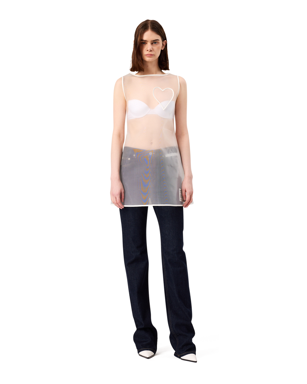 Kimhe Kim - Hanii Heart Mini Dress (White) product image 1 | TRAB K-Fashion Australia