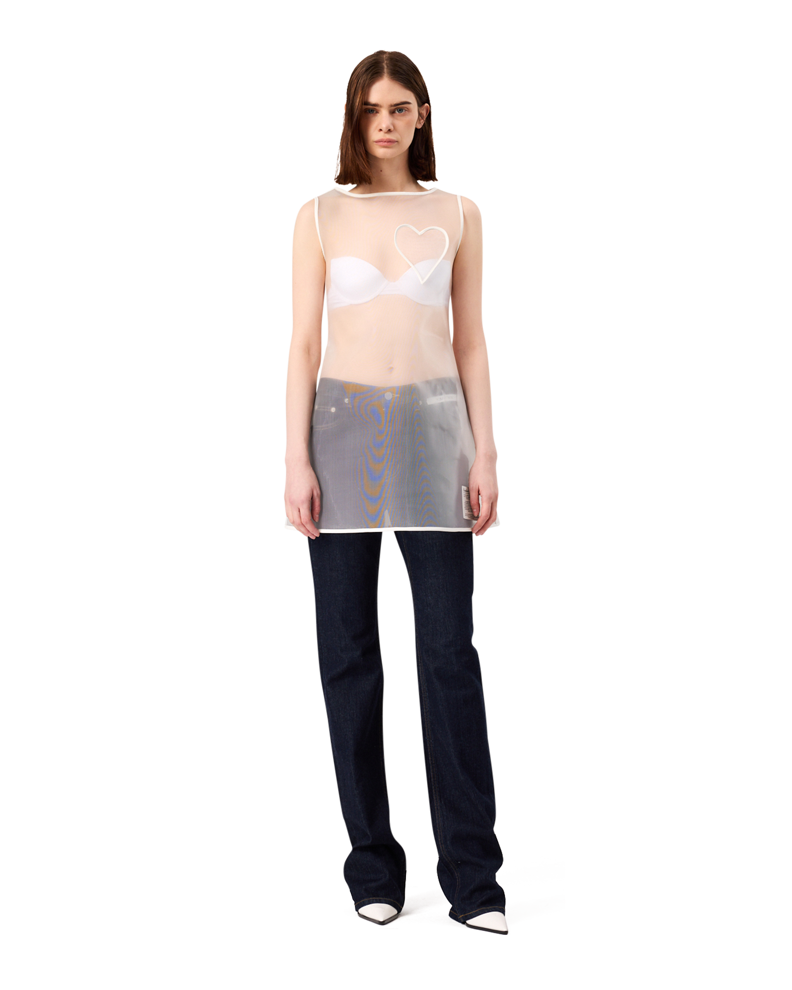 Kimhe Kim - Hanii Heart Mini Dress (White) product image 1 | TRAB K-Fashion Australia